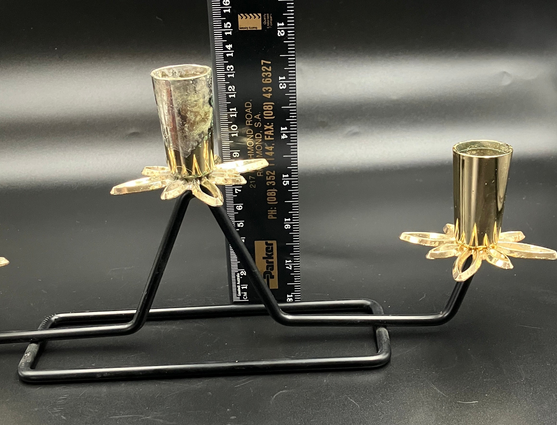 Mid Century Modern Candle Holder Starburst Candlestick Holder Rare