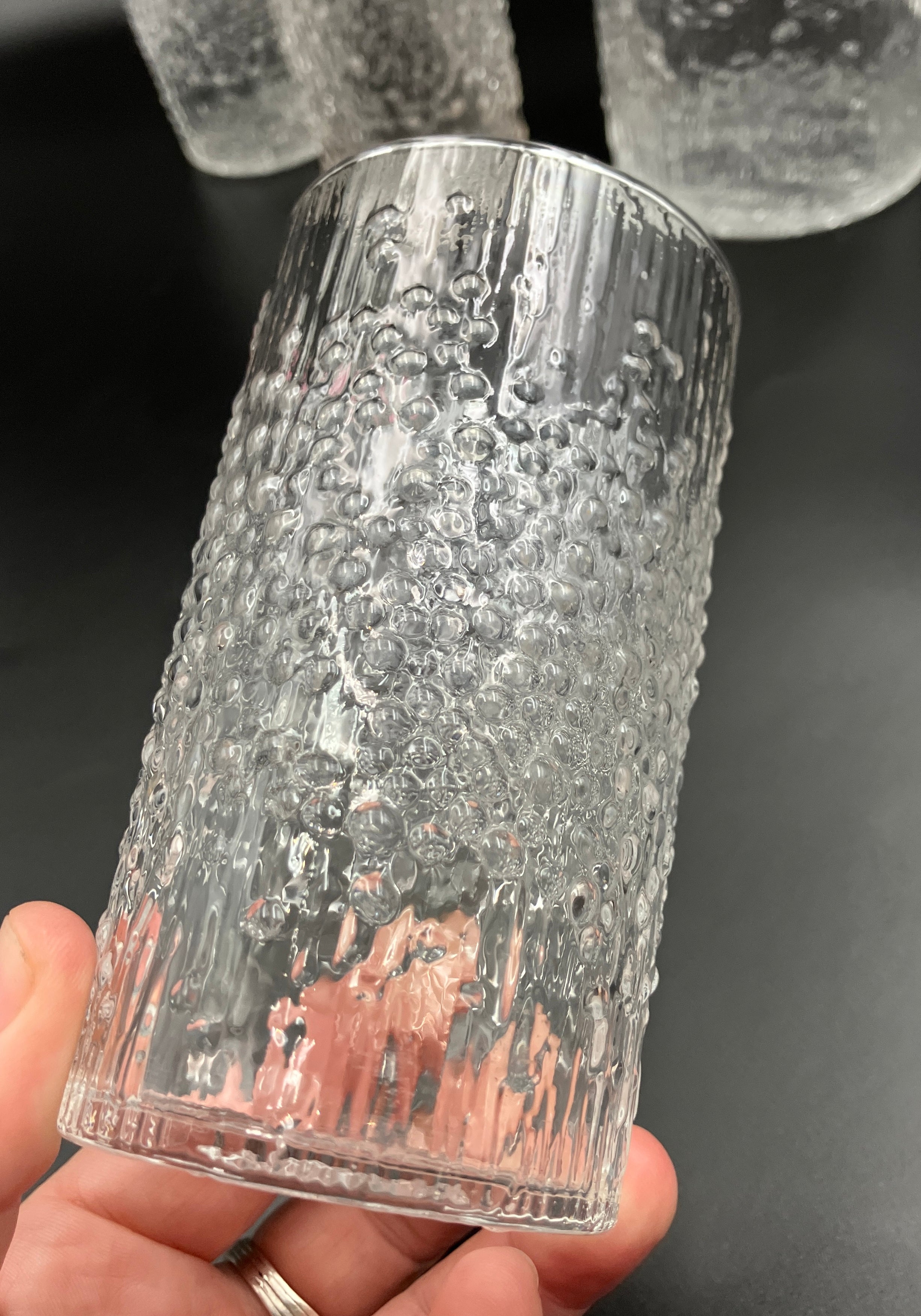 Share Iittala Hopla Glasses X4 & Pitcher Set by Tapio Wirkkala Made In Finland 1970s