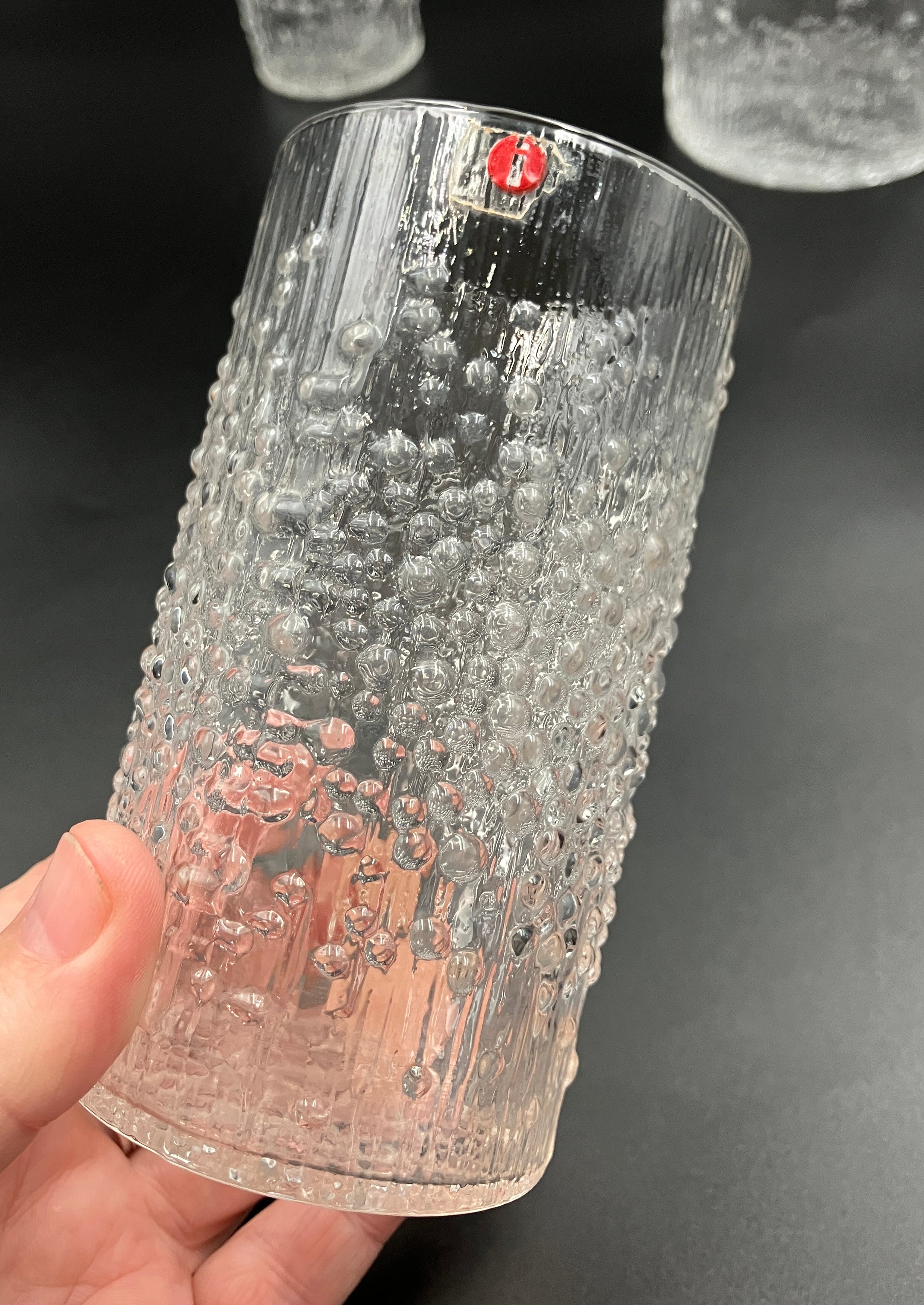 Share Iittala Hopla Glasses X4 & Pitcher Set by Tapio Wirkkala Made In Finland 1970s