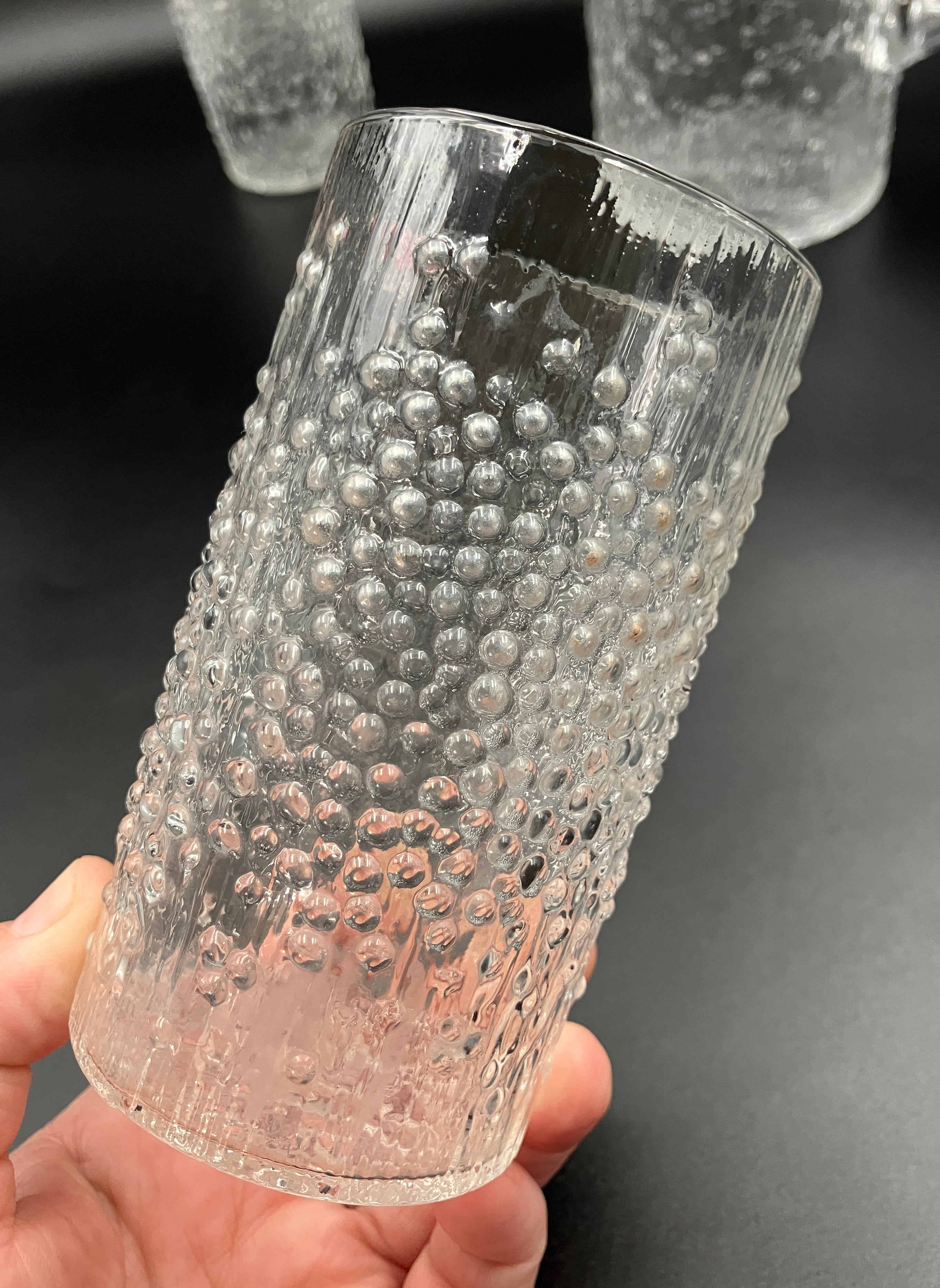 Share Iittala Hopla Glasses X4 & Pitcher Set by Tapio Wirkkala Made In Finland 1970s