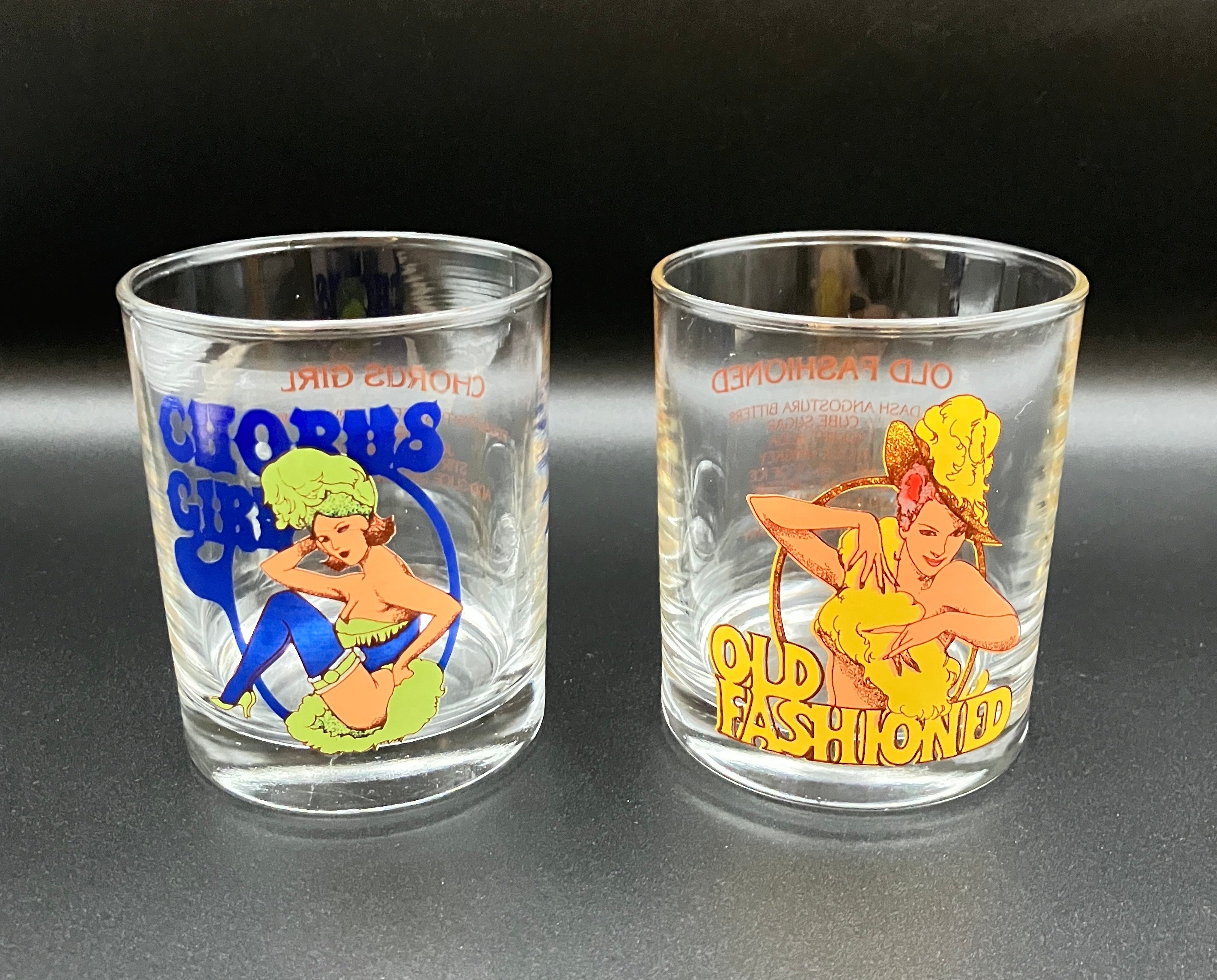 Vintage Bar Belles Cocktail Set by Saivo Firenze Retro 70's Italian Bar Glasses