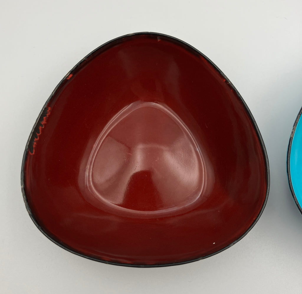 Mid Century Enamel Arne Erker Kockums Sweden Bowls Set Of 4 - 9.5cm Wide