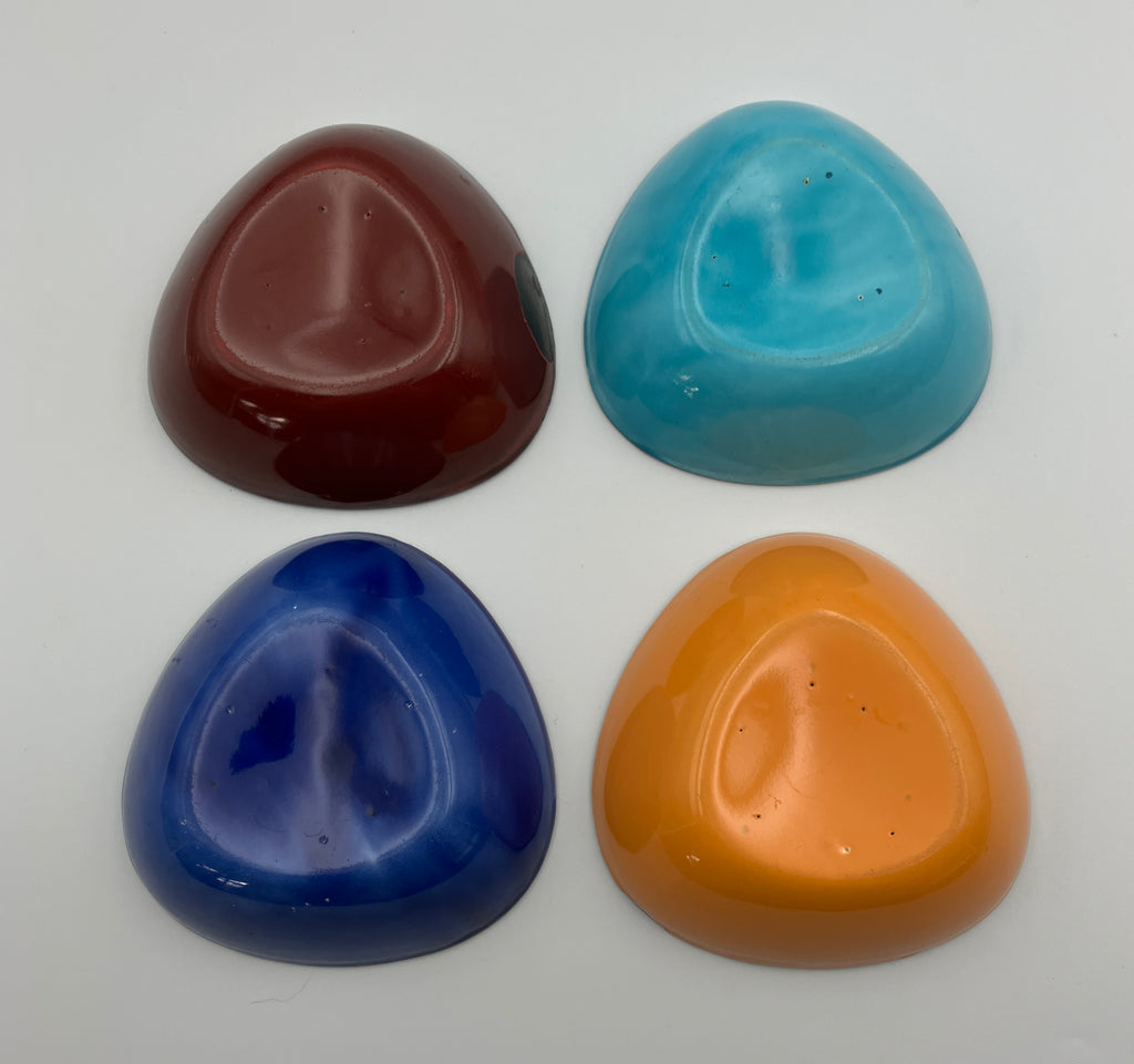 Mid Century Enamel Arne Erker Kockums Sweden Bowls Set Of 4 - 9.5cm Wide