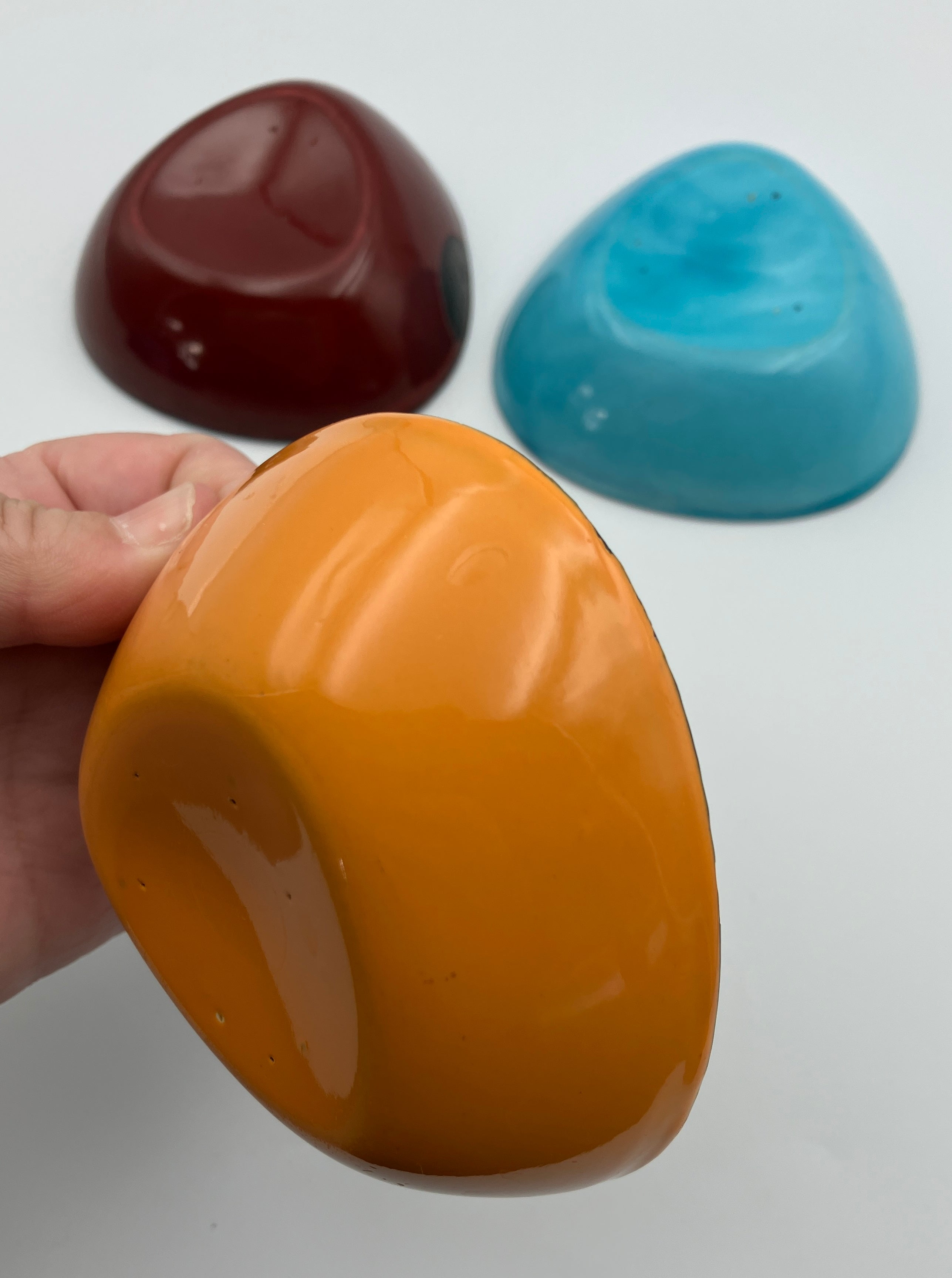 Mid Century Enamel Arne Erker Kockums Sweden Bowls Set Of 4 - 9.5cm Wide