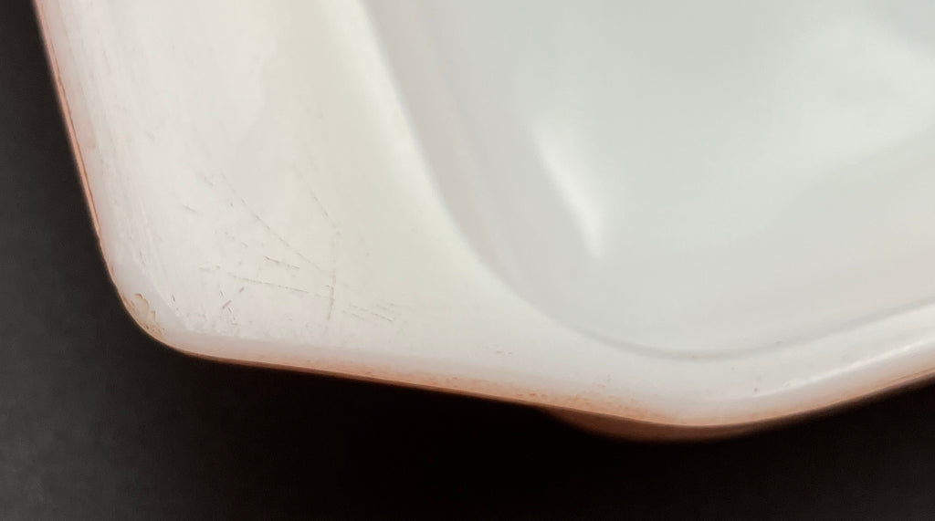 Vintage Pyrex Pink Daisy, Rectangle, Space saver design casserole dish, w/ lid