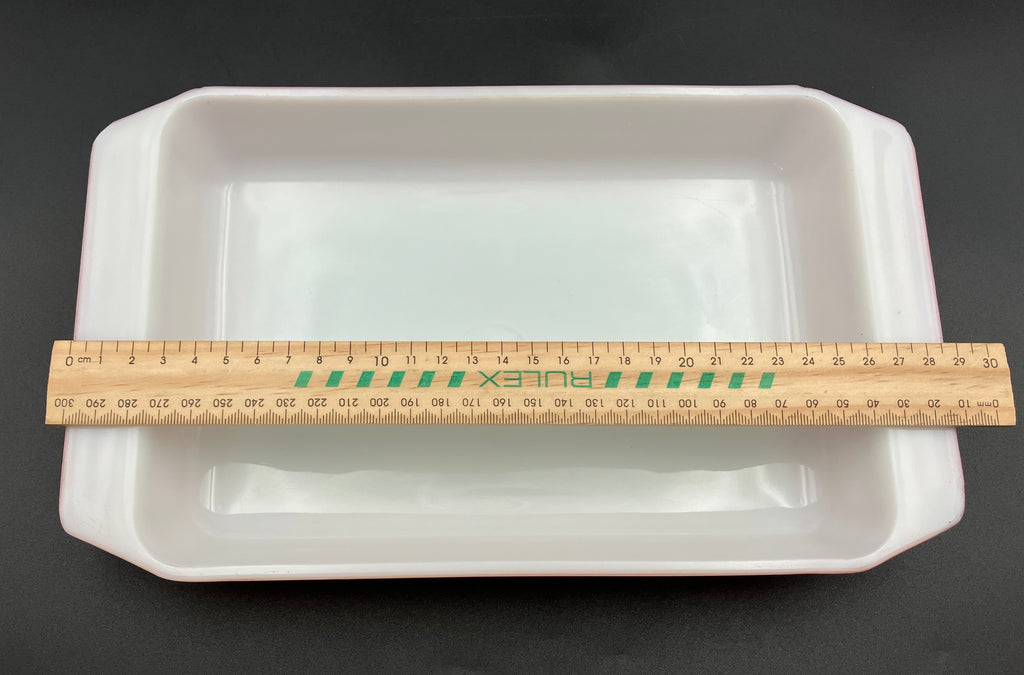 Vintage Pyrex Pink Daisy, Rectangle, Space saver design casserole dish, w/ lid