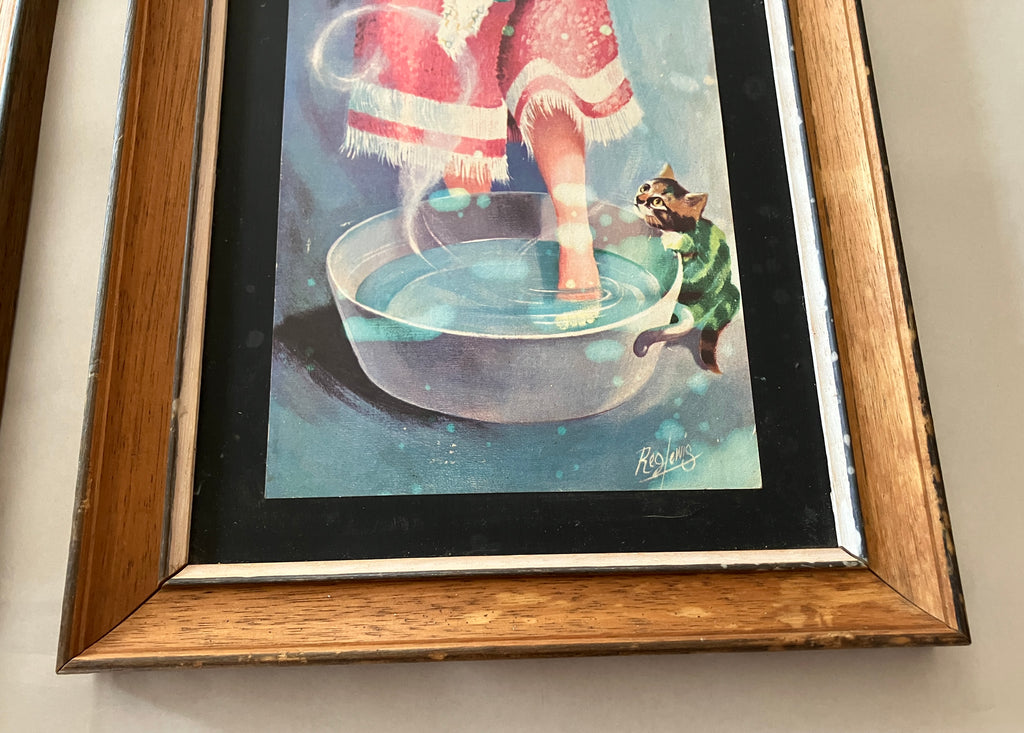 Mid Century 1960's Big Eyes Girl Prints By D. Golding & Reg Lewis 25cm X 48cm