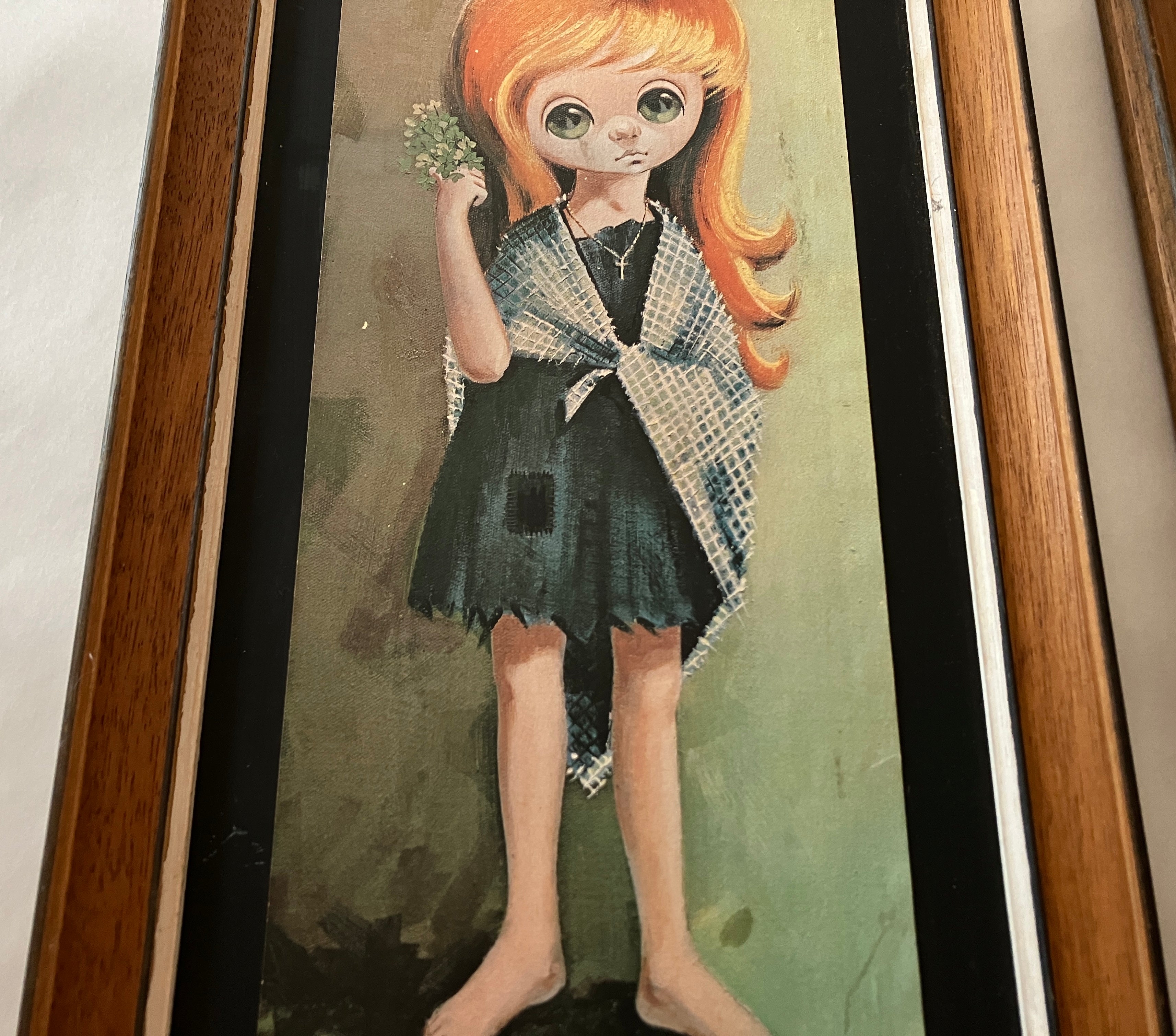 Mid Century 1960's Big Eyes Girl Prints By D. Golding & Reg Lewis 25cm X 48cm