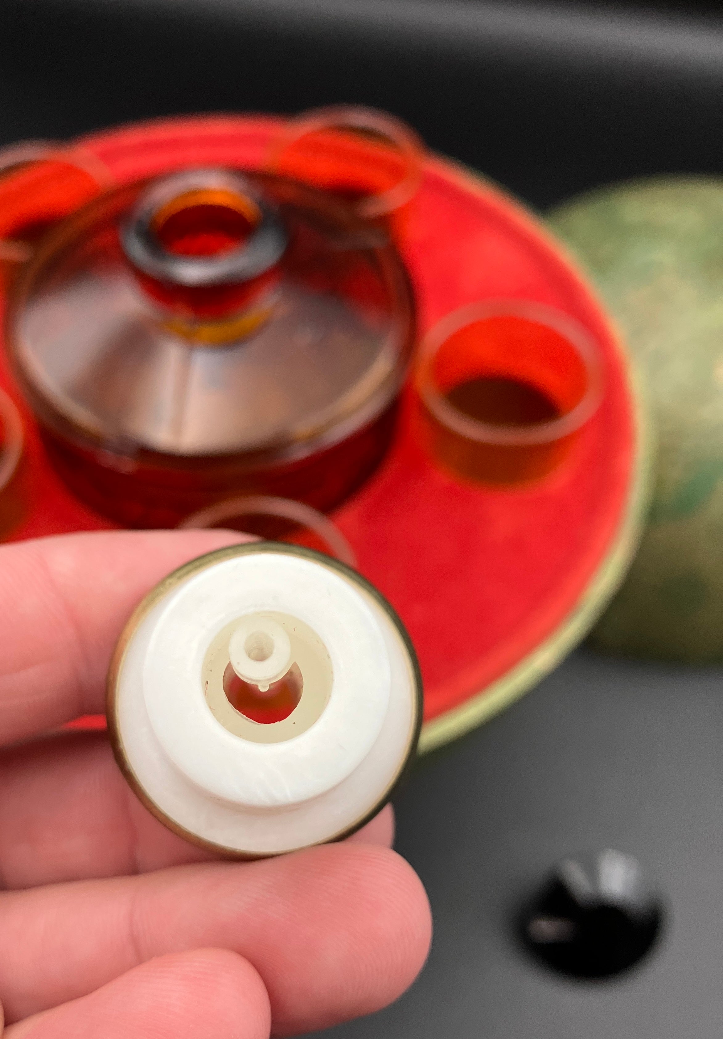 Vintage Globe Secret Decanter Set - Golden Crown ~ Made In Hong Kong