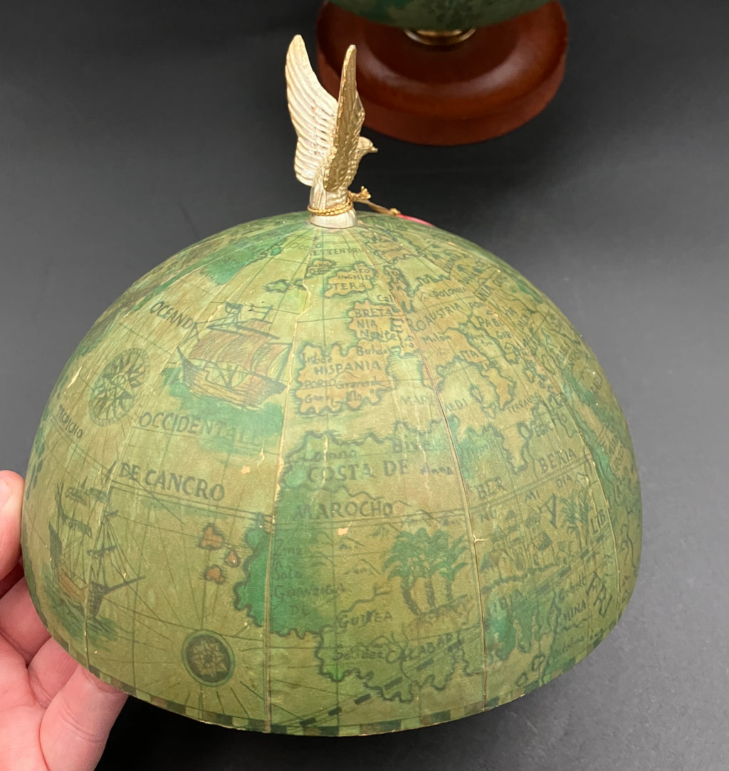 Vintage Globe Secret Decanter Set - Golden Crown ~ Made In Hong Kong