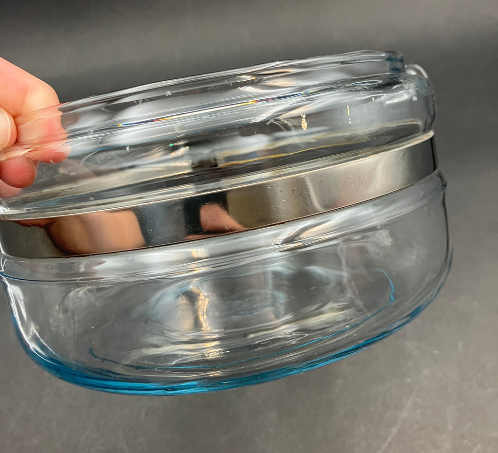 Vintage Pyrex Saucepan 1.5 Qt 6213-B Clear Glass Stovetop Pot with Lid USA