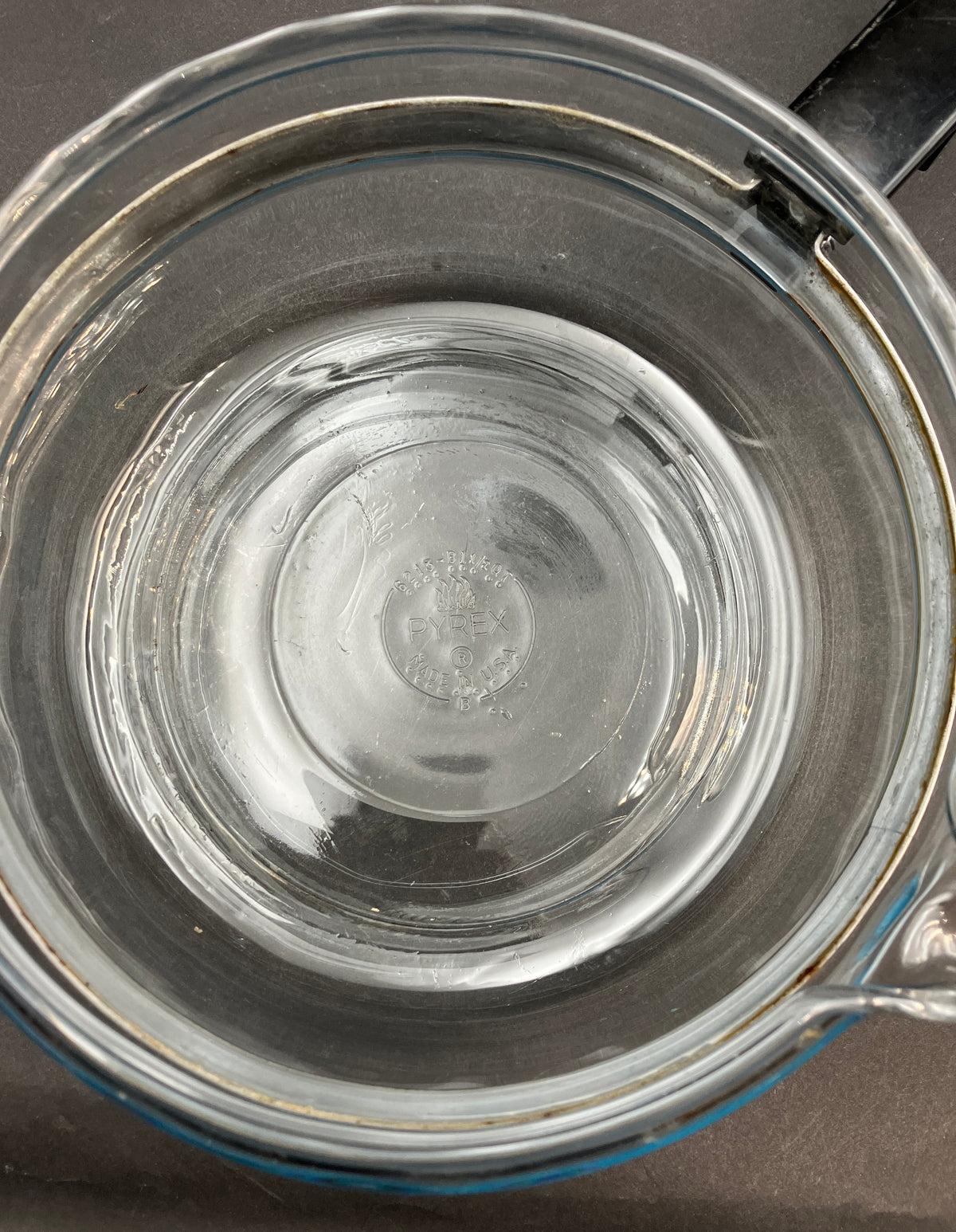 Vintage Pyrex Saucepan 1.5 Qt 6213-B Clear Glass Stovetop Pot with Lid USA