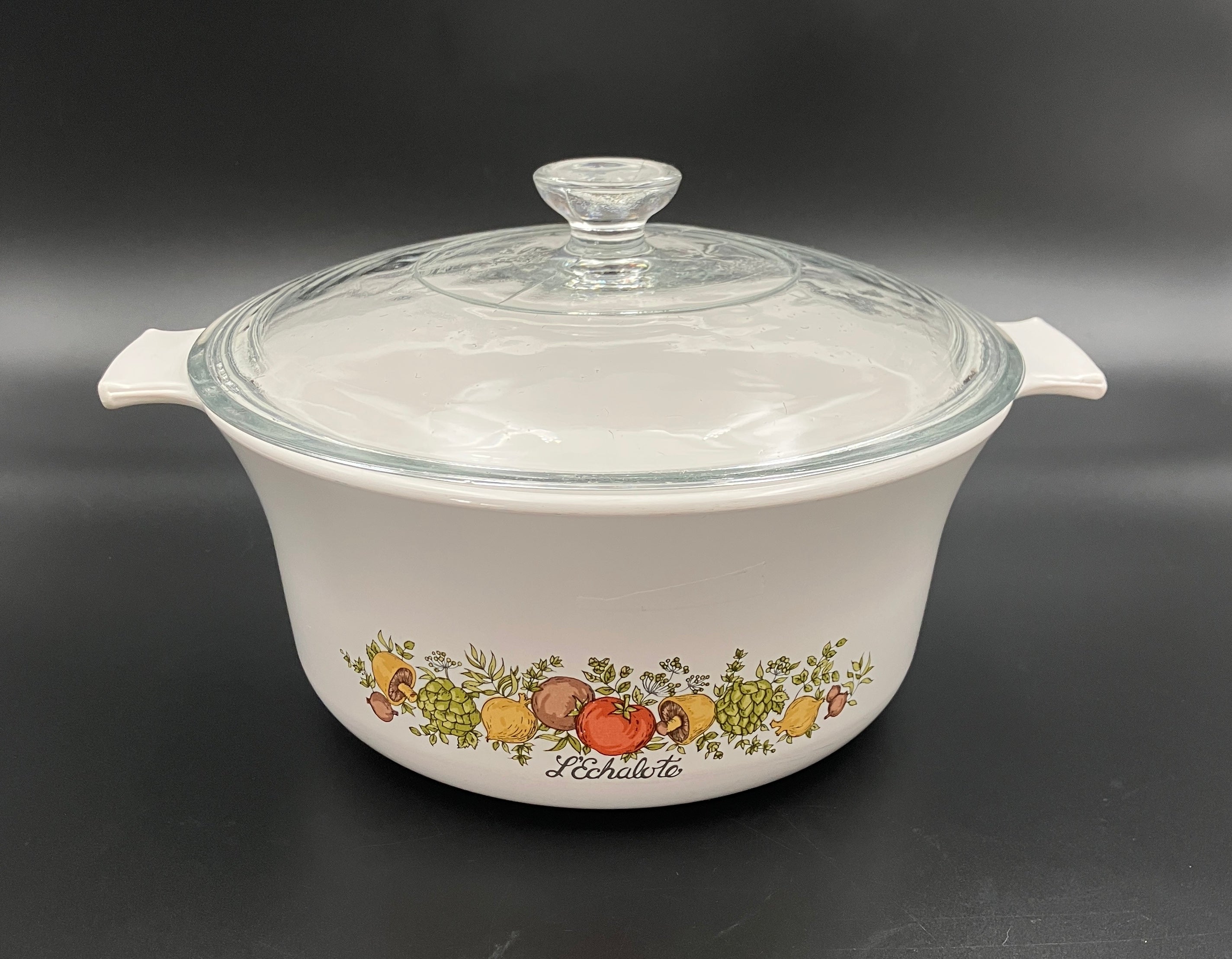 Vintage Corning Ware Casserole Dish With Lid Spice of Life 1.5 L L'Echalote