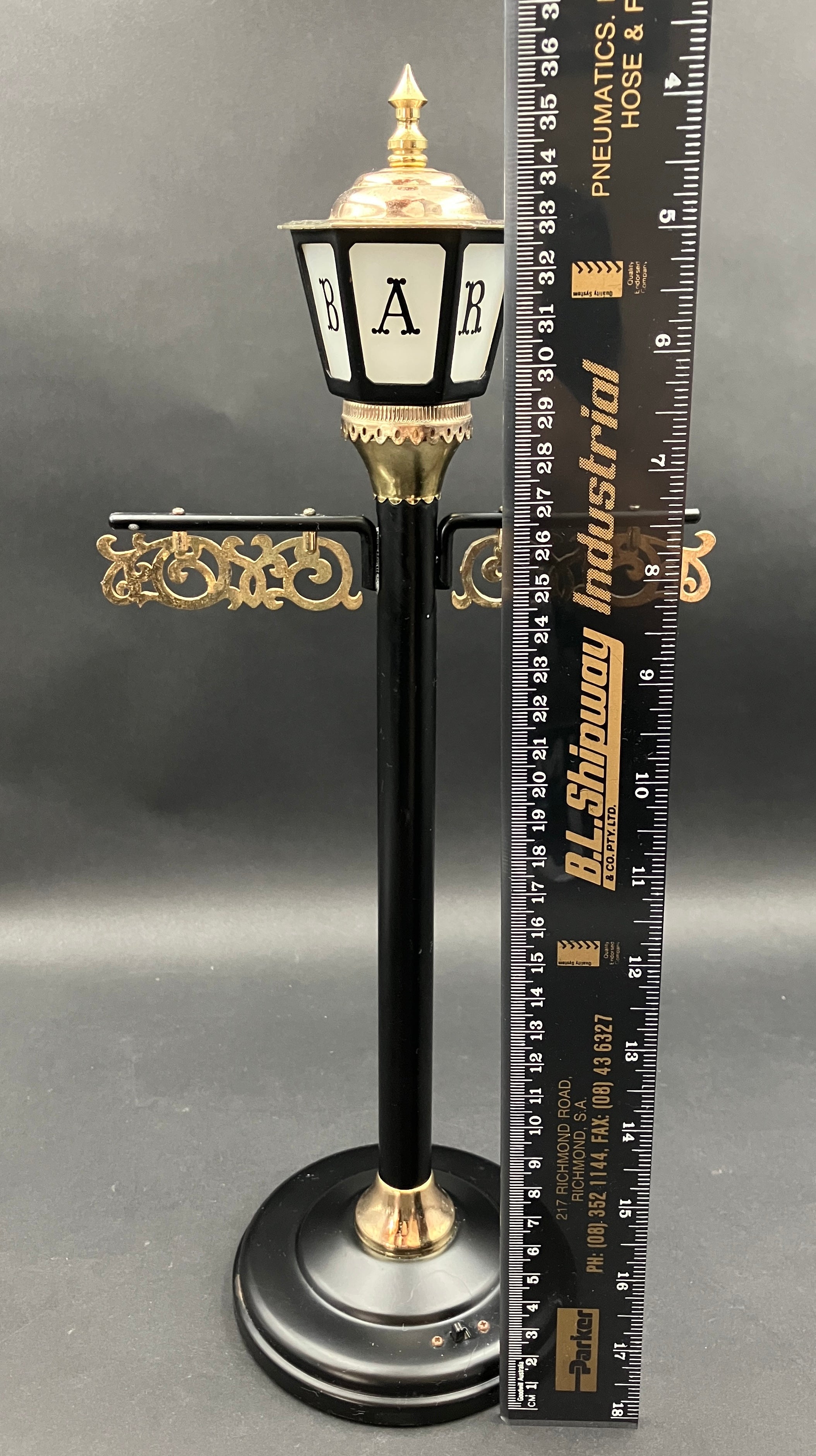 Vintage Bar Light Pole Stand With Bar Utensils - See Video Light Works - Japan