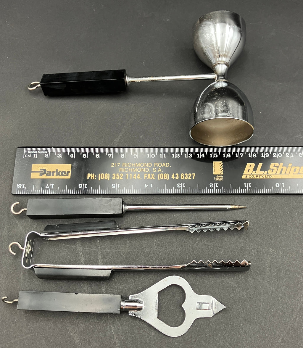 Vintage Bar Light Pole Stand With Bar Utensils - See Video Light Works - Japan