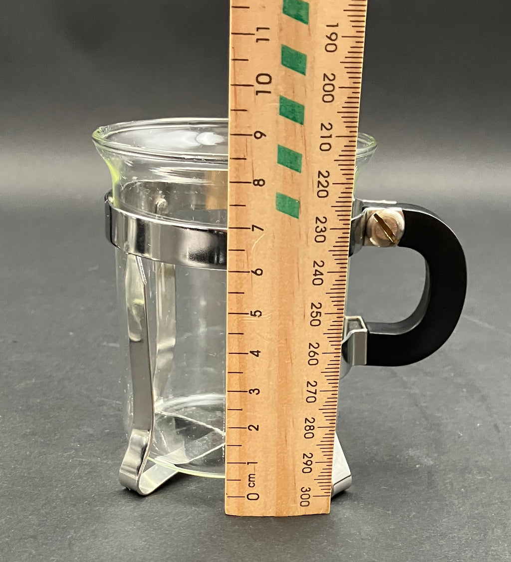 Vintage Bodum Chambord Coffee Cups X6 Glass Metal and Plastic Handle