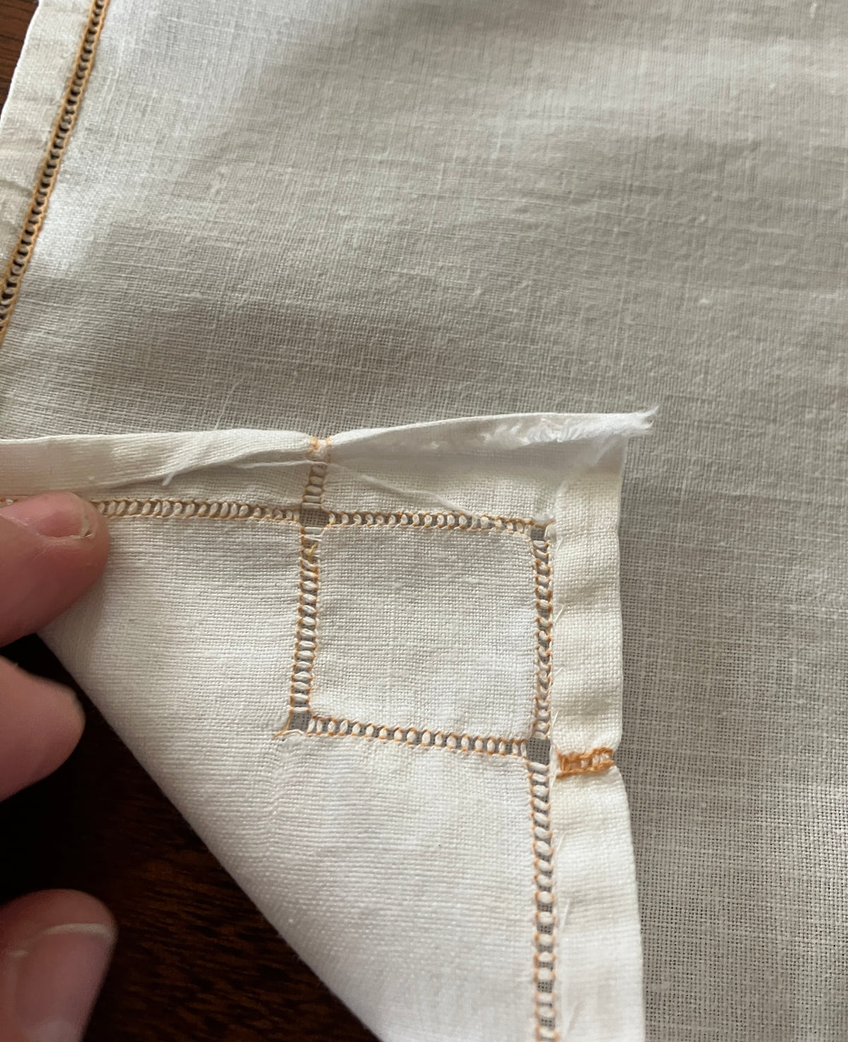 Vintage Cross Stitch Tablecloth Floral With Borders 101cm X 103cm
