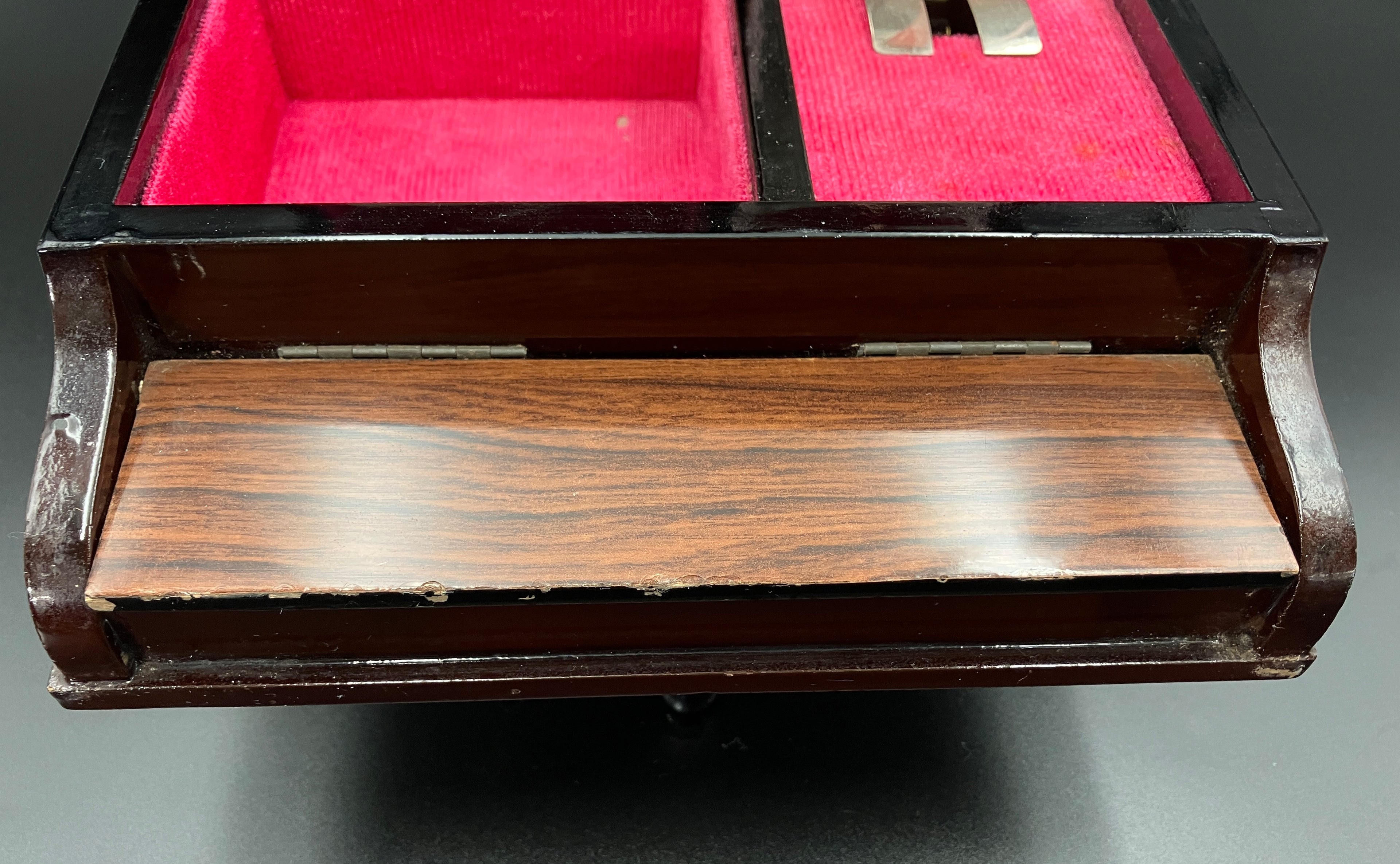 Vintage Grand Piano Jewellery Box Musical - Made In Japan - See Video