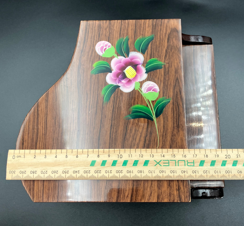 Vintage Grand Piano Jewellery Box Musical - Made In Japan - See Video