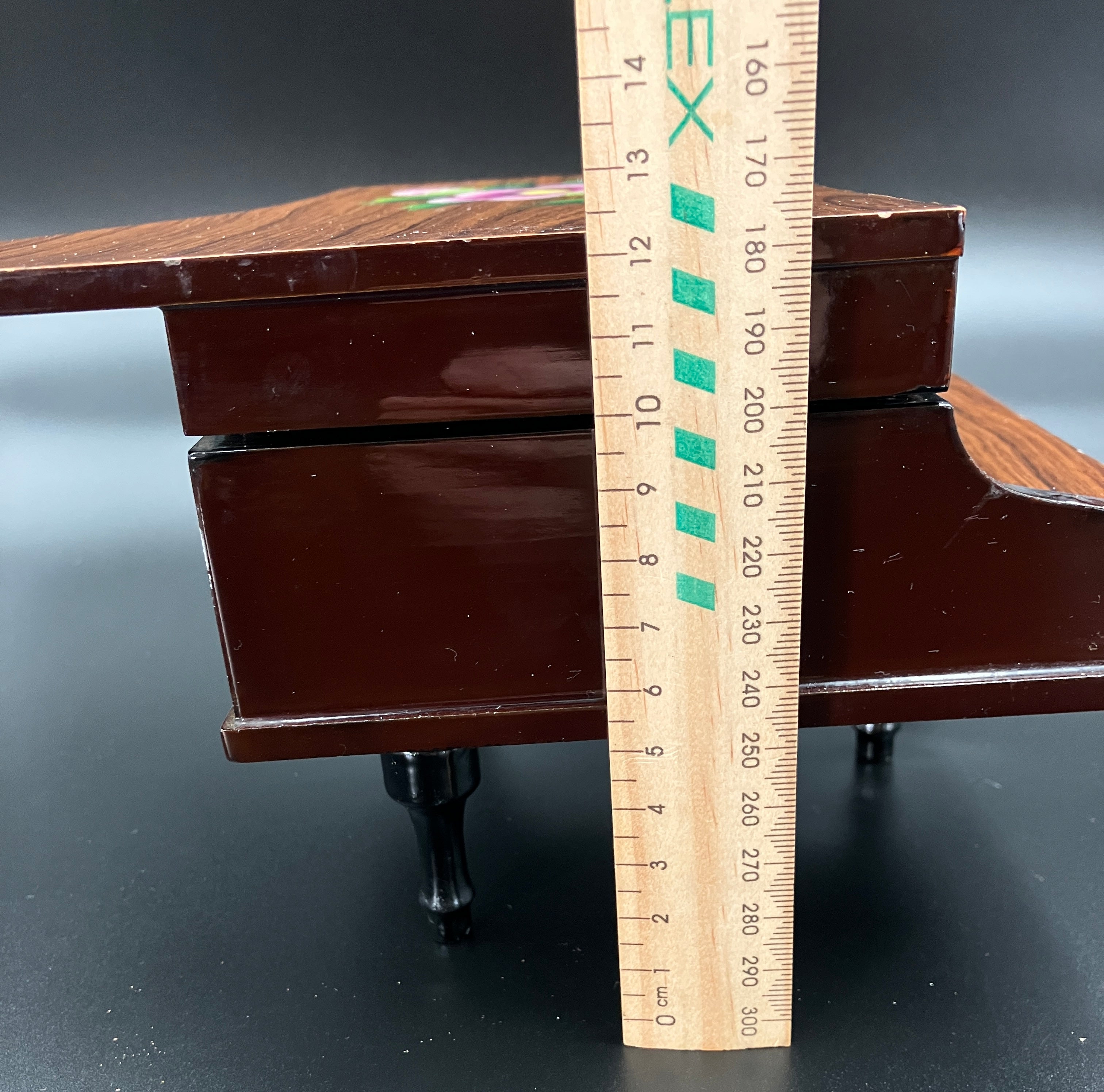 Vintage Grand Piano Jewellery Box Musical - Made In Japan - See Video