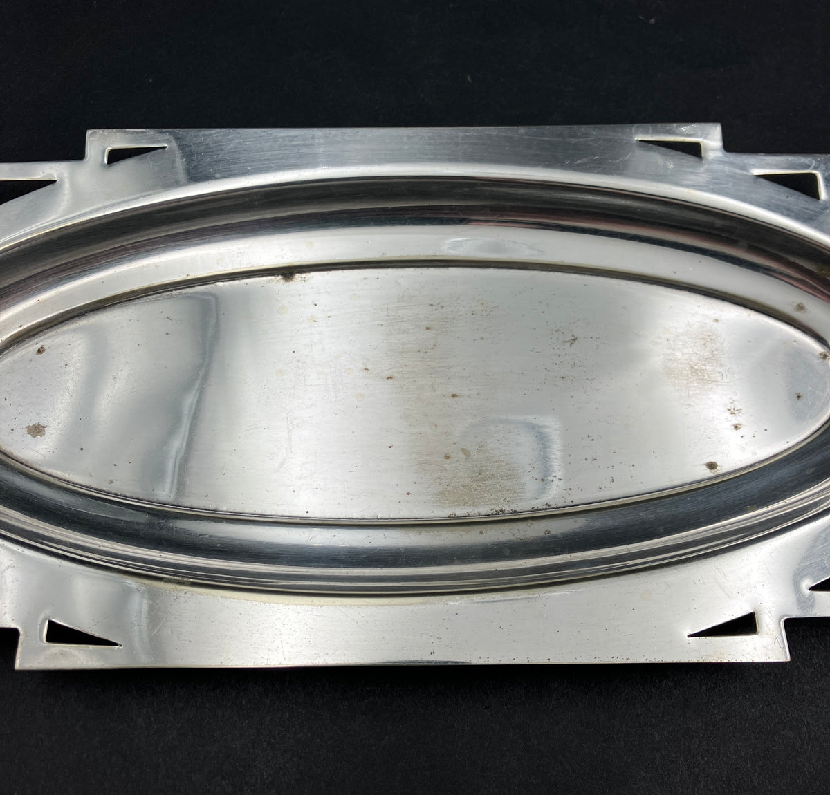 Art Deco Style Sandwich Sweets Tray EPNS Silver Plated By Newcraft