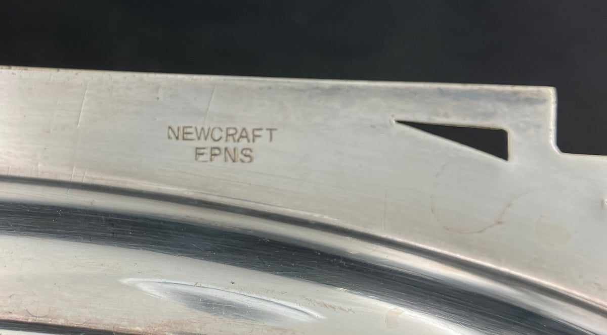 Art Deco Style Sandwich Sweets Tray EPNS Silver Plated By Newcraft
