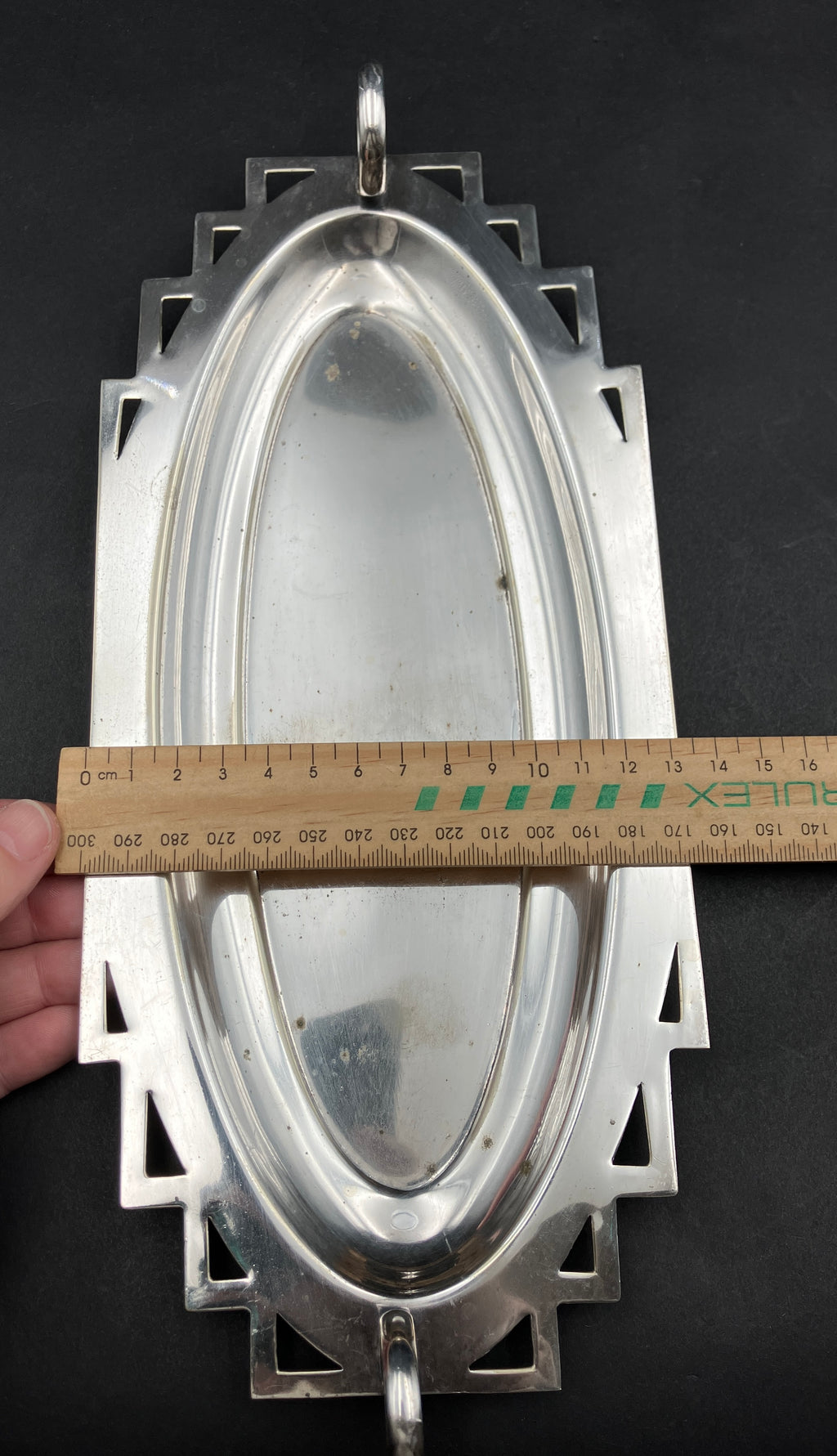 Art Deco Style Sandwich Sweets Tray EPNS Silver Plated By Newcraft