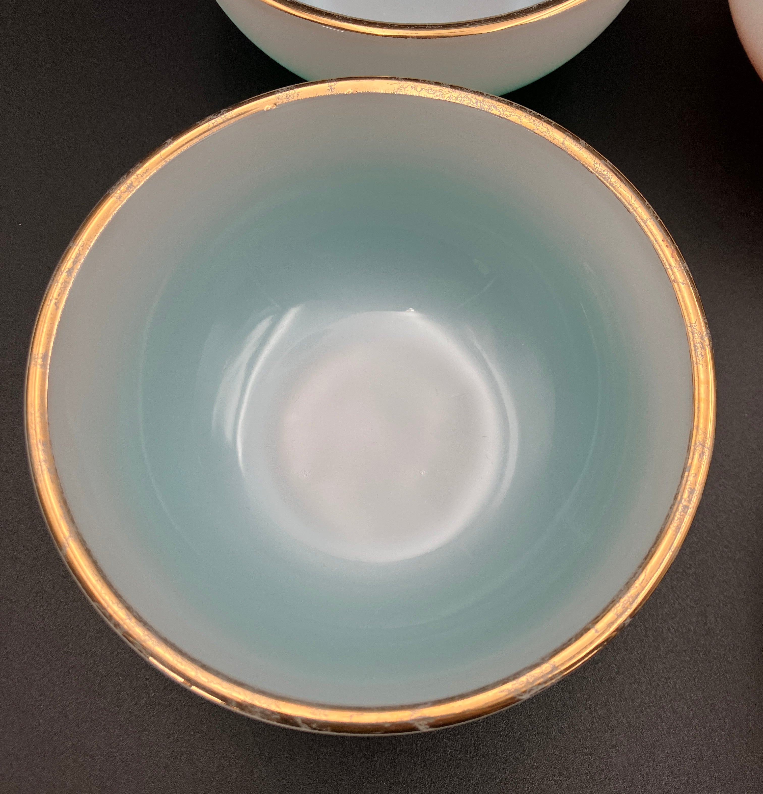 Vintage Fire King Bowls Harlequin Ombre Bowls Dessert / Cereal Bowls 6pc Set