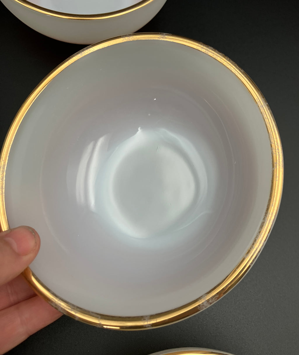 Vintage Fire King Bowls Harlequin Ombre Bowls Dessert / Cereal Bowls 6pc Set