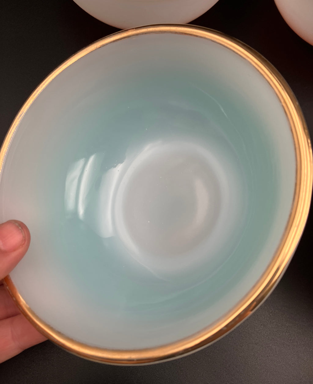 Vintage Fire King Bowls Harlequin Ombre Bowls Dessert / Cereal Bowls 6pc Set