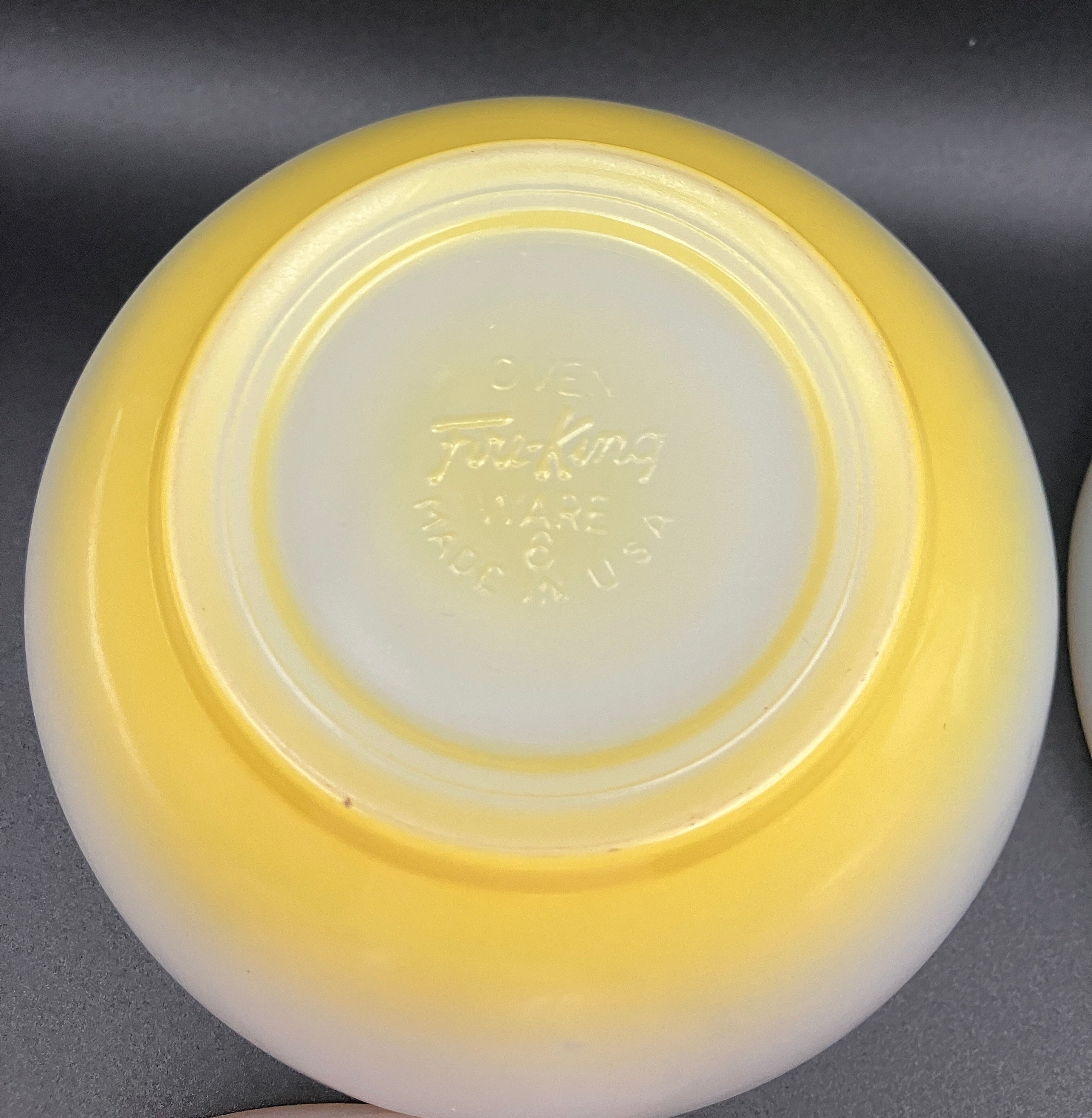 Vintage Fire King Bowls Harlequin Ombre Bowls Dessert / Cereal Bowls 6pc Set