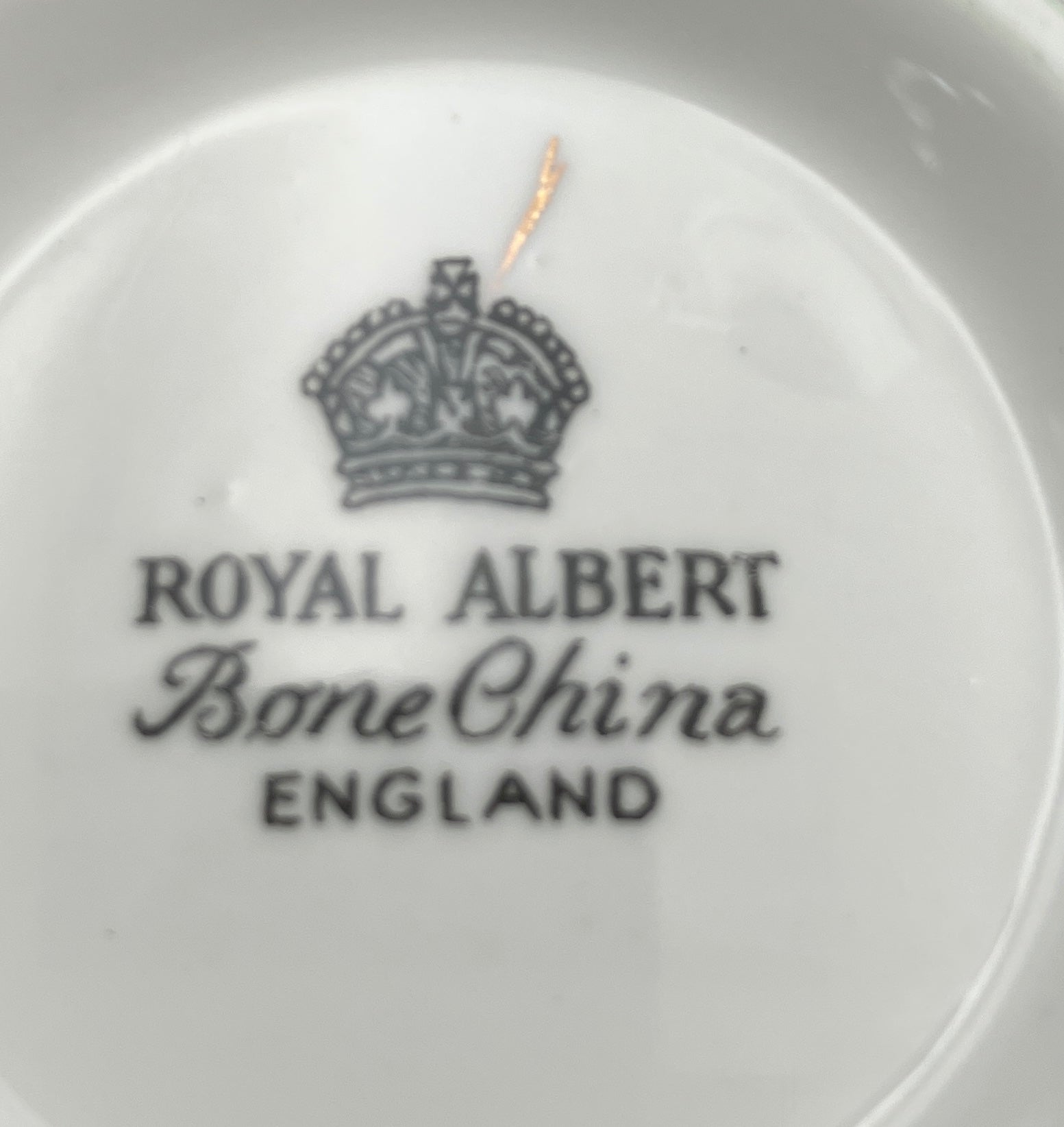 Vintage Royal Albert Rainbow Bone China Trio Teacups 6 Sets Blue, Green, Purple