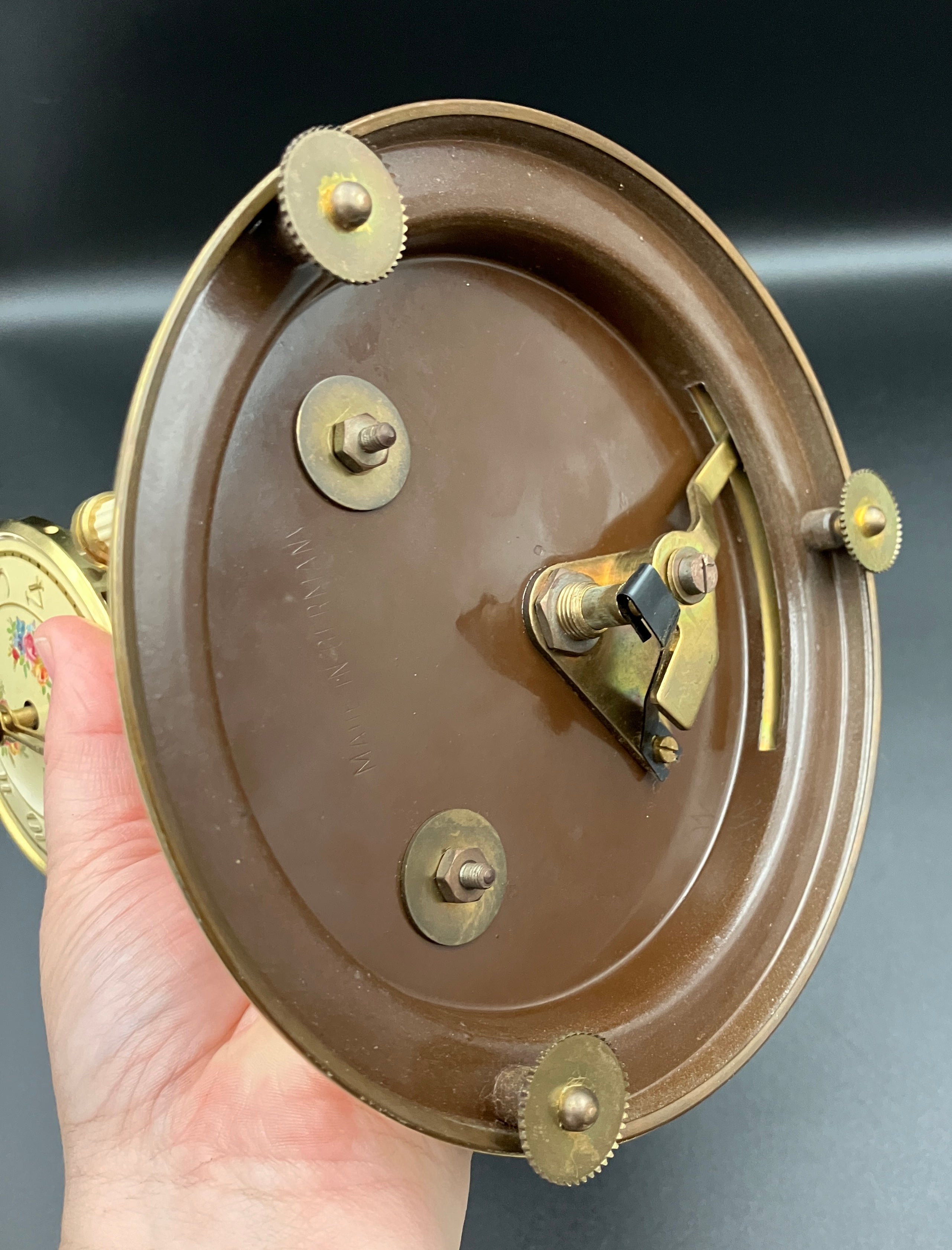 Vintage Anniversary Clock / 400 Day Clock - Brass - German