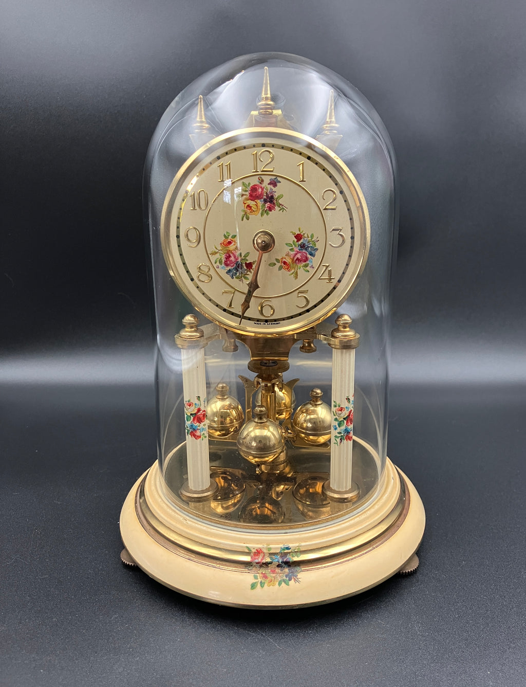 Vintage Anniversary Clock / 400 Day Clock - Brass - German