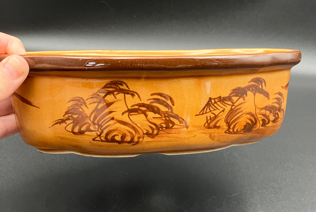 Vintage Bonsai Pots - Matching Pair Vietnam 22cm Length X 6.5cm Depth