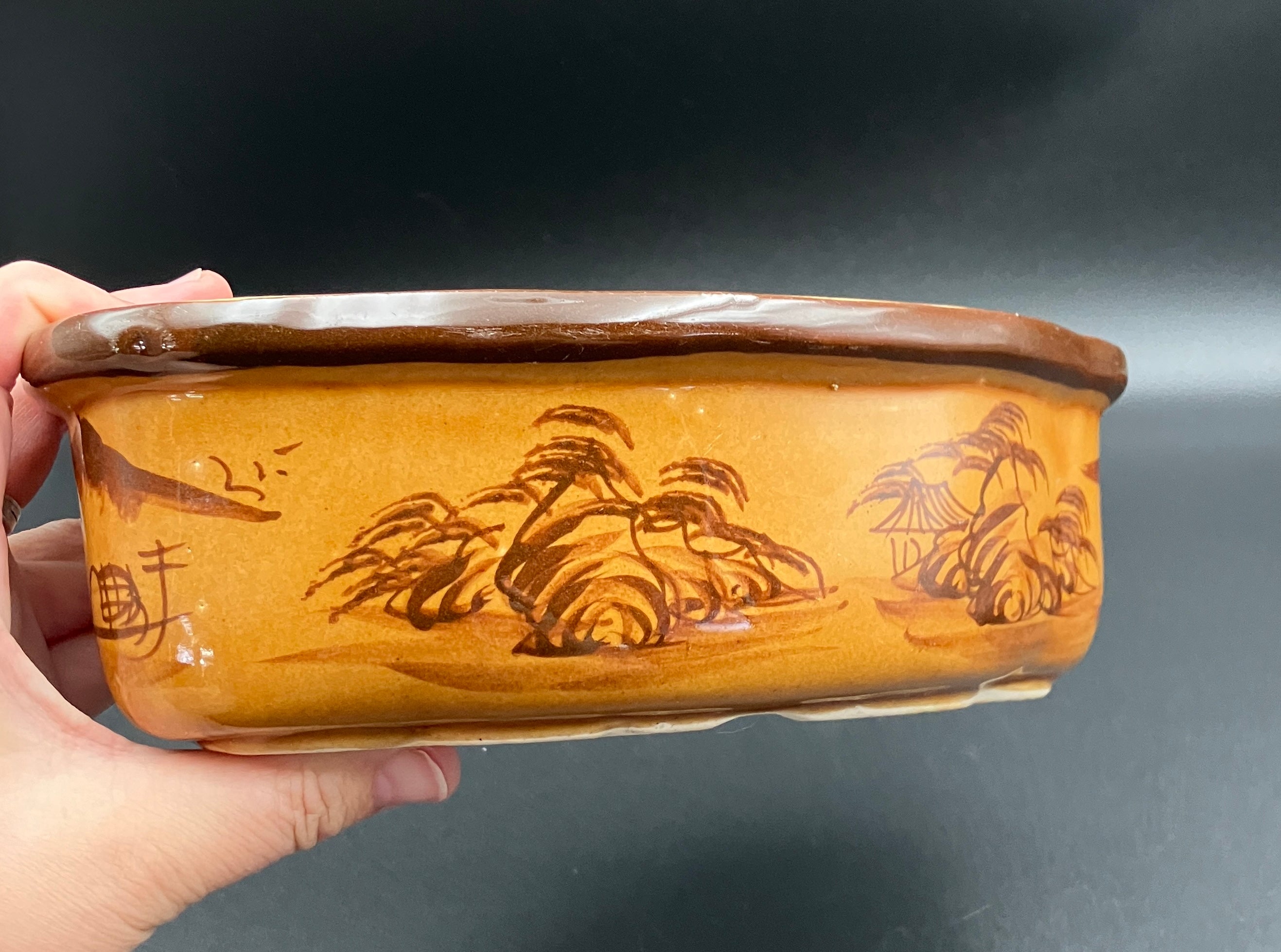Vintage Bonsai Pots - Matching Pair Vietnam 22cm Length X 6.5cm Depth