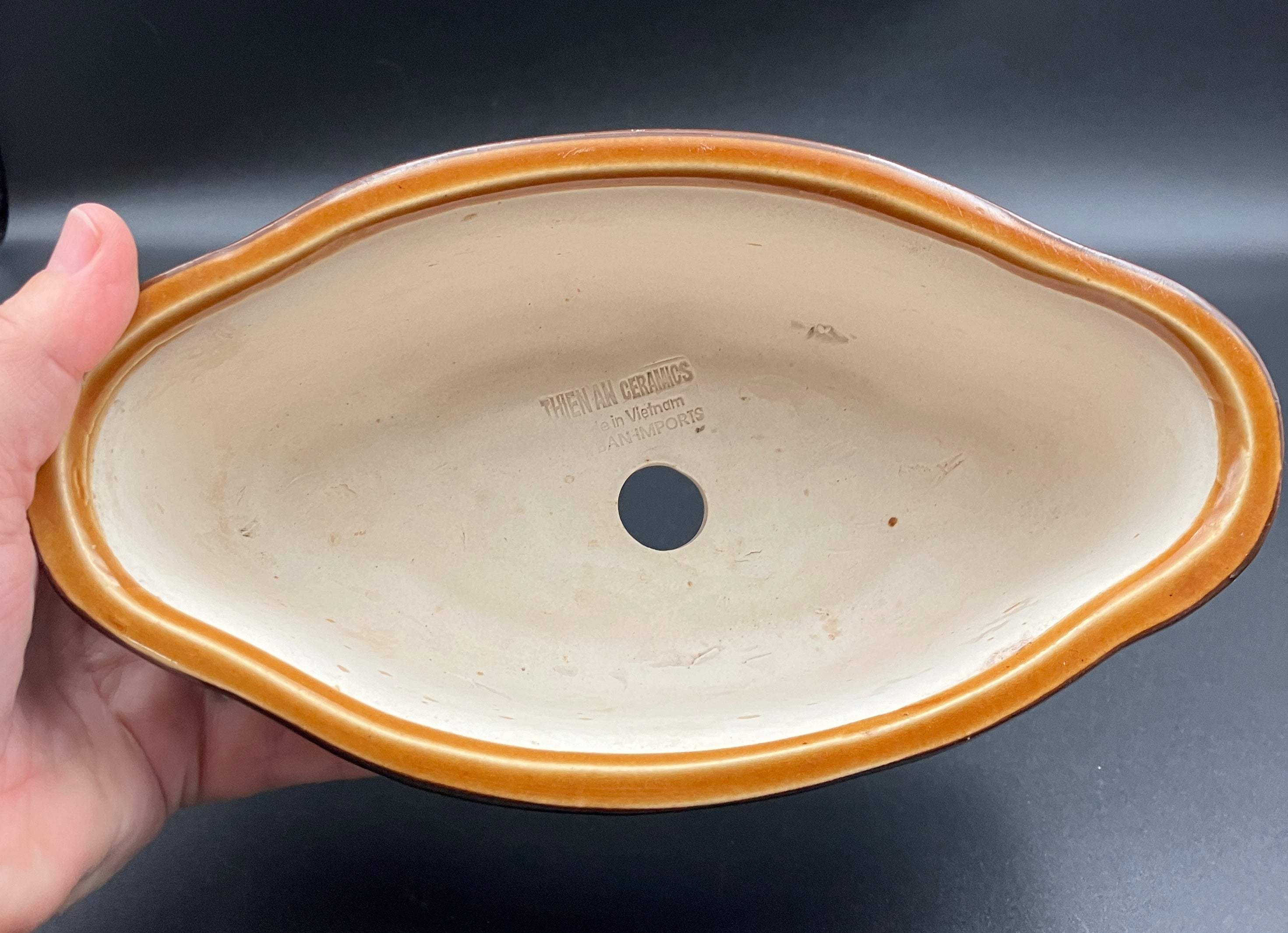Vintage Bonsai Pots - Matching Pair Vietnam 22cm Length X 6.5cm Depth