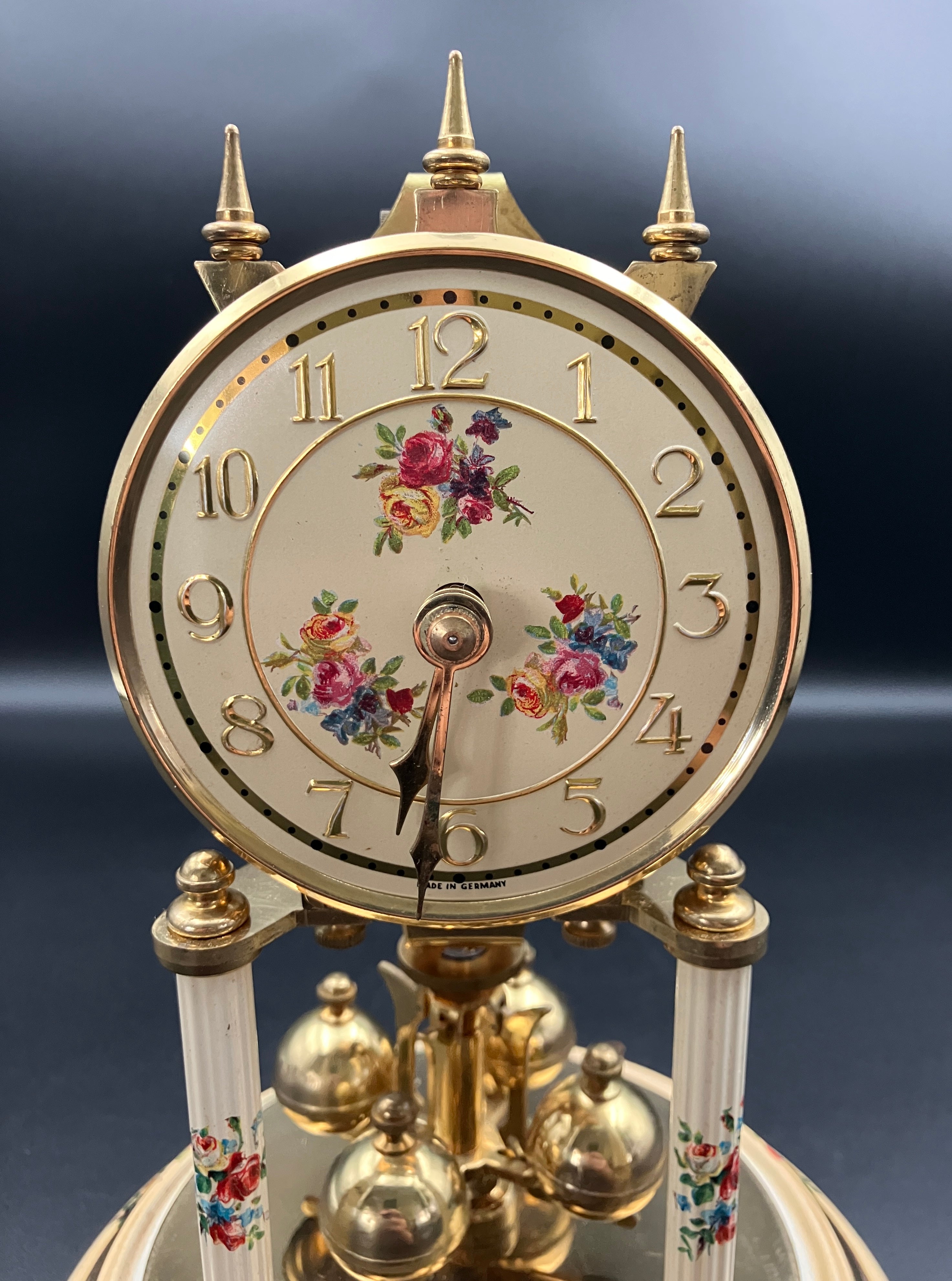 Vintage Anniversary Clock / 400 Day Clock - Brass - German