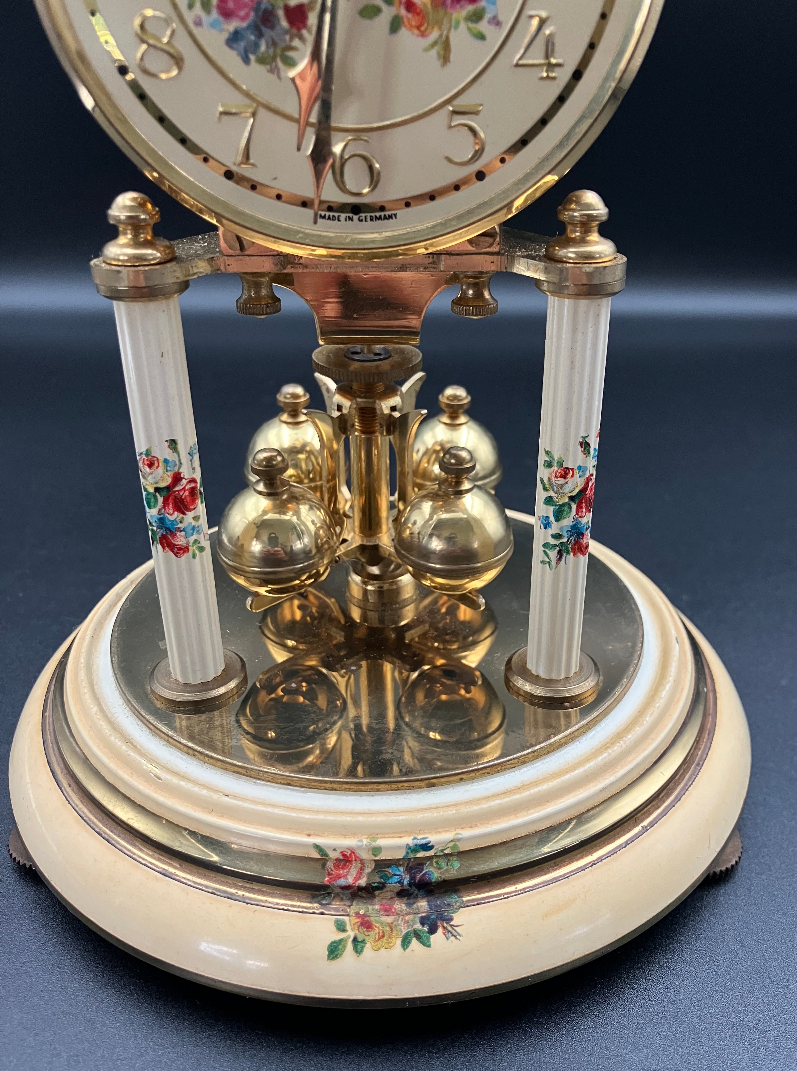 Vintage Anniversary Clock / 400 Day Clock - Brass - German