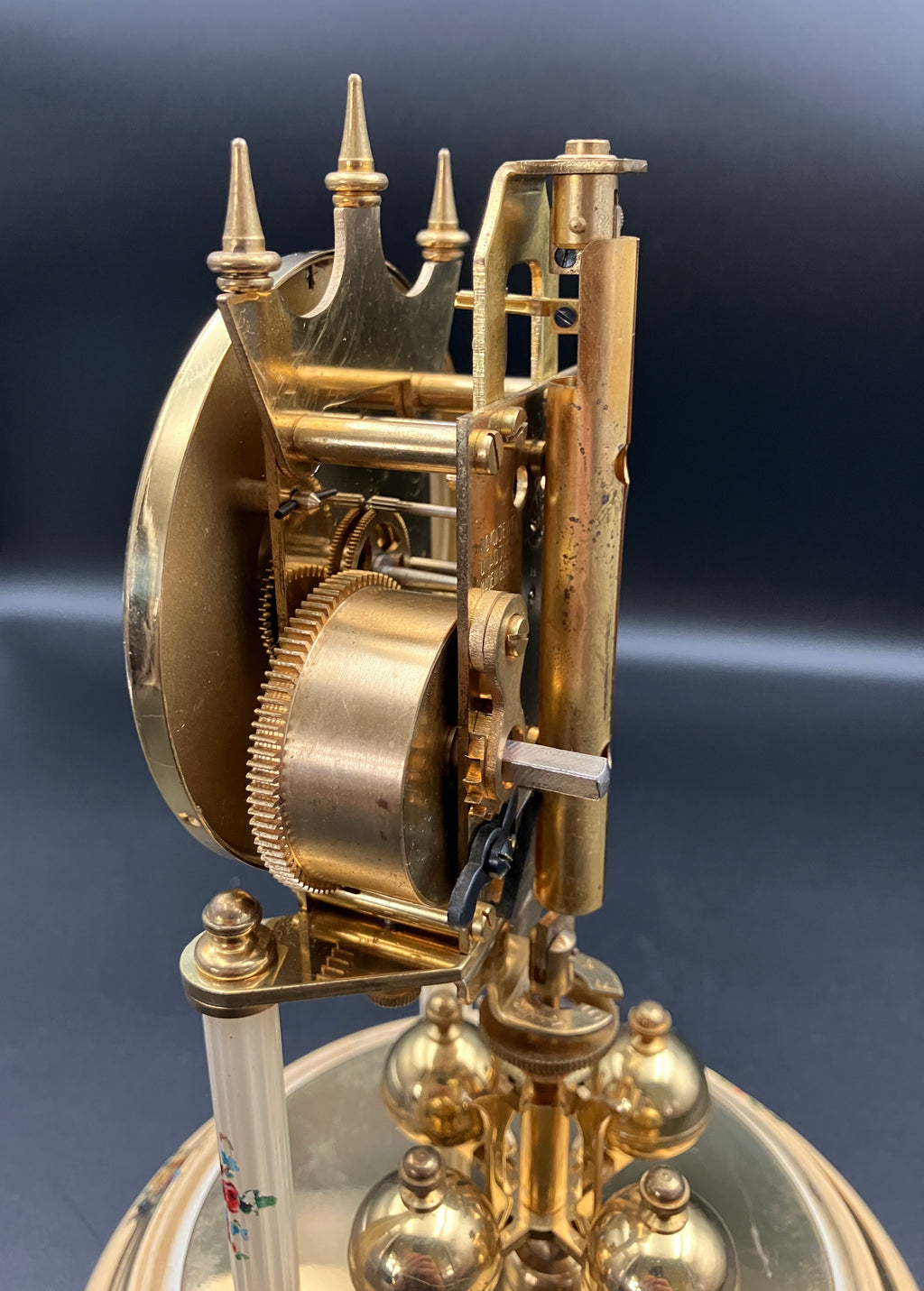 Vintage Anniversary Clock / 400 Day Clock - Brass - German