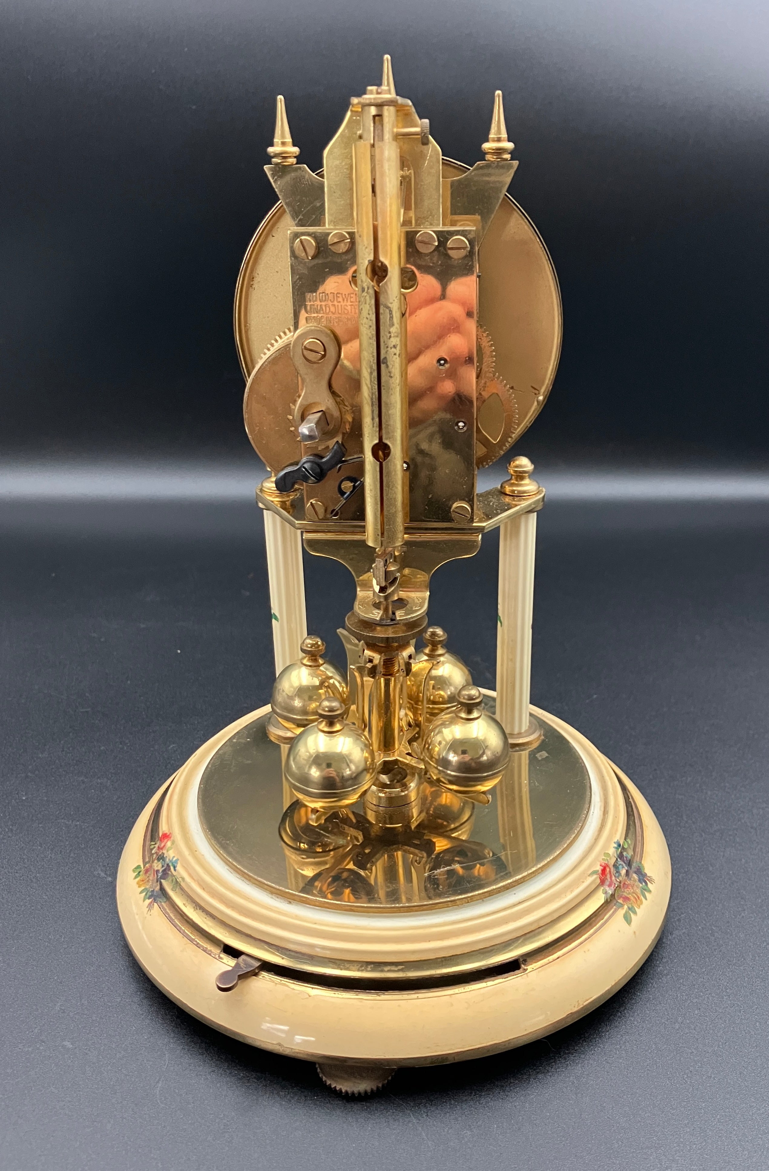 Vintage Anniversary Clock / 400 Day Clock - Brass - German