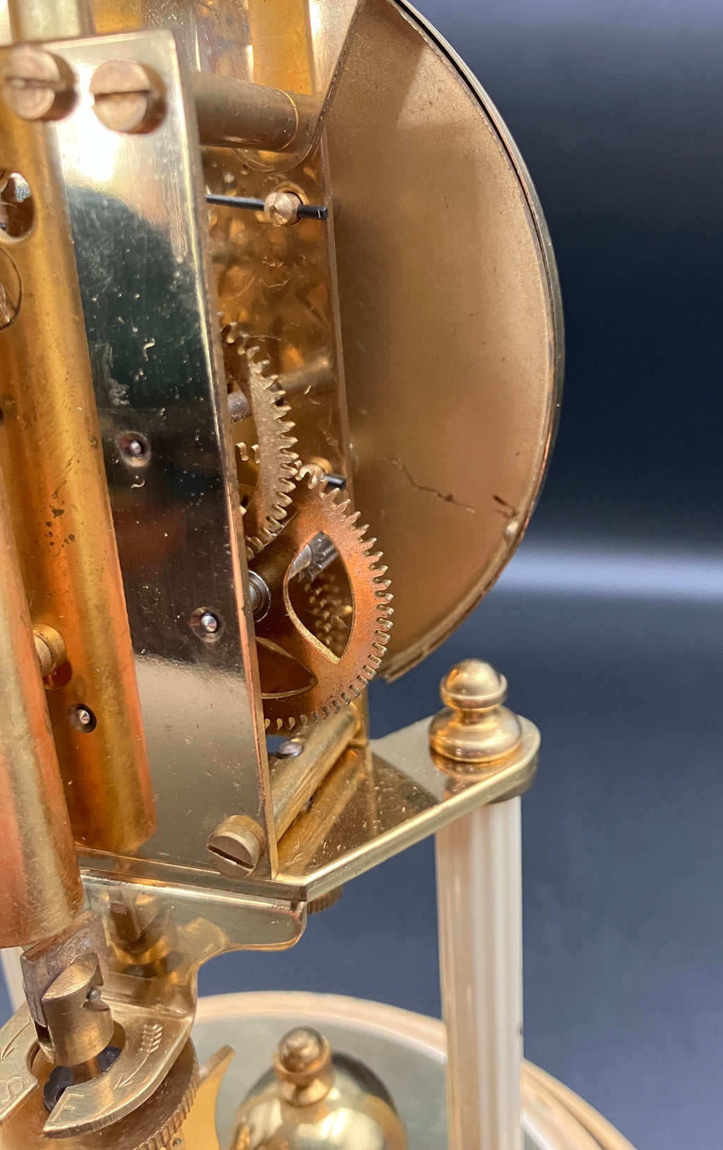 Vintage Anniversary Clock / 400 Day Clock - Brass - German