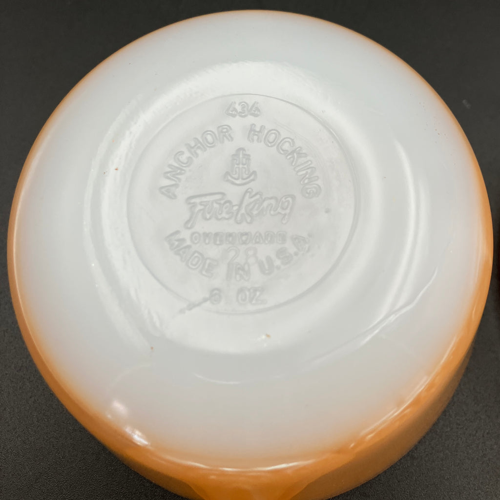 Fire King Peach Lustre Bowls Small 6 oz Set Of Six - Vintage Made USA