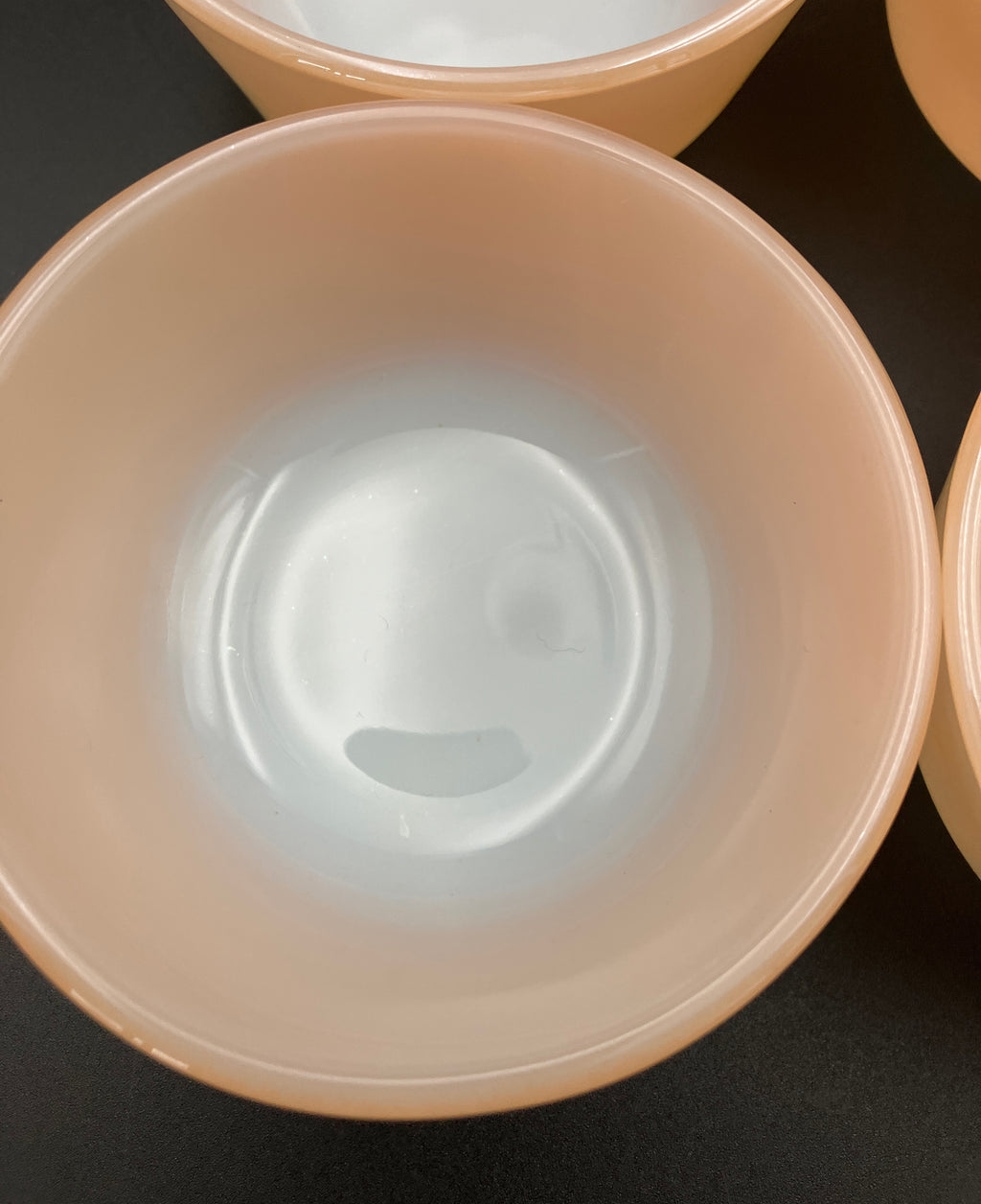 Fire King Peach Lustre Bowls Small 6 oz Set Of Six - Vintage Made USA
