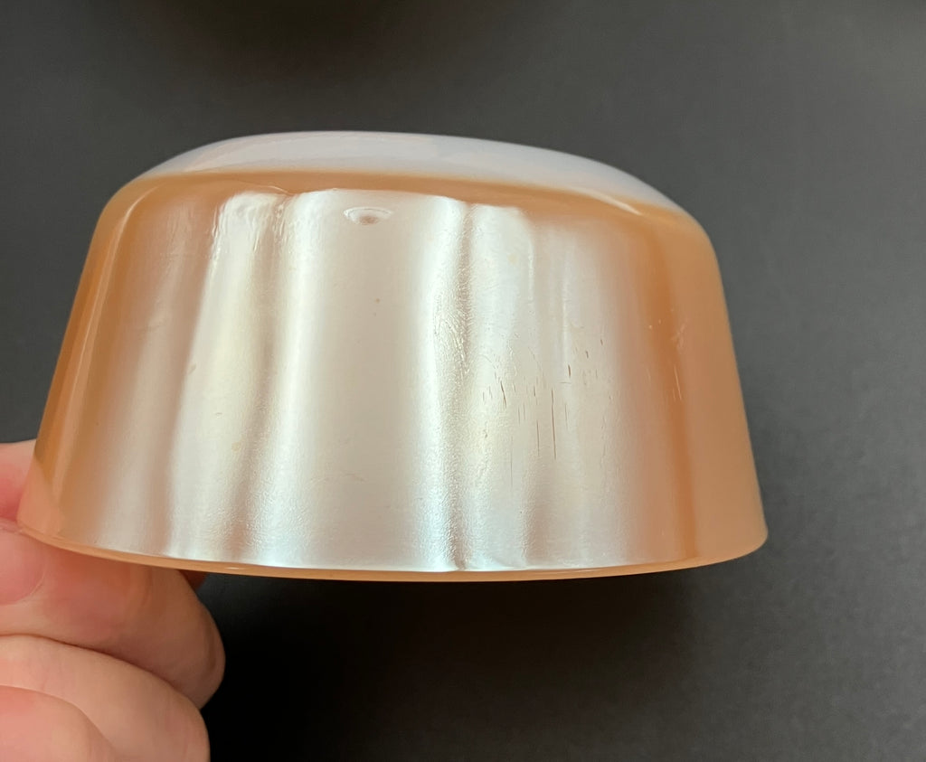 Fire King Peach Lustre Bowls Small 6 oz Set Of Six - Vintage Made USA