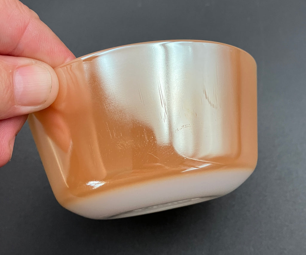 Fire King Peach Lustre Bowls Small 6 oz Set Of Six - Vintage Made USA