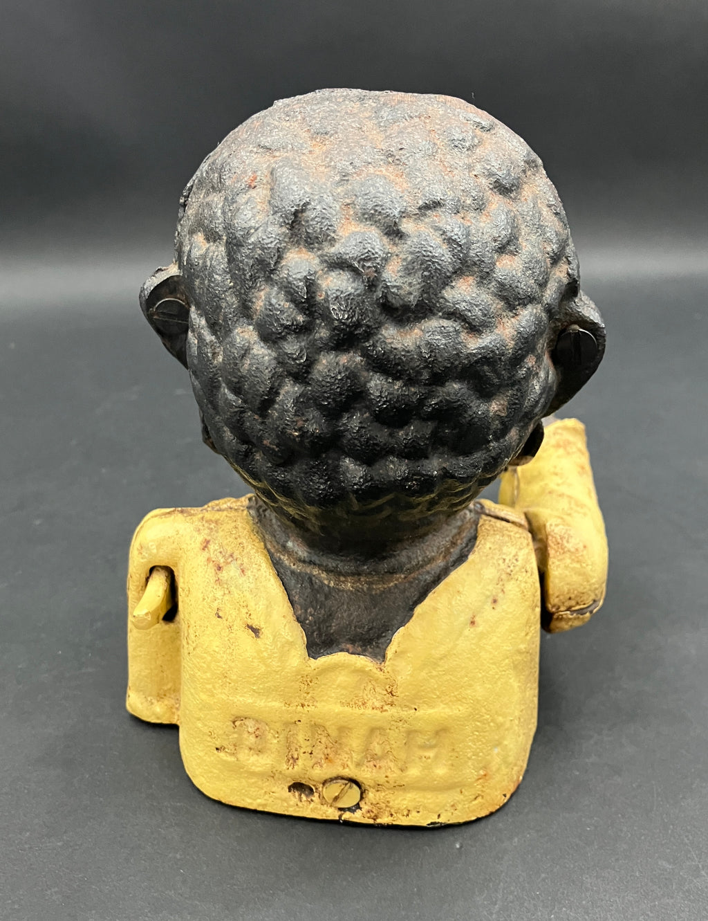 Antique "Dinah" Cast Iron Mechanical Coin Bank Working - J E Steven’s 1890