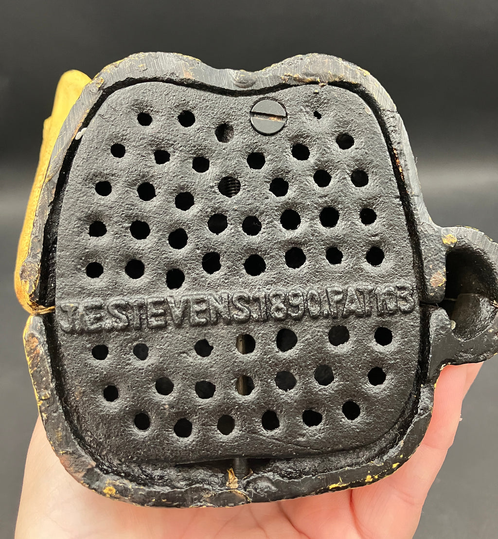 Antique "Dinah" Cast Iron Mechanical Coin Bank Working - J E Steven’s 1890