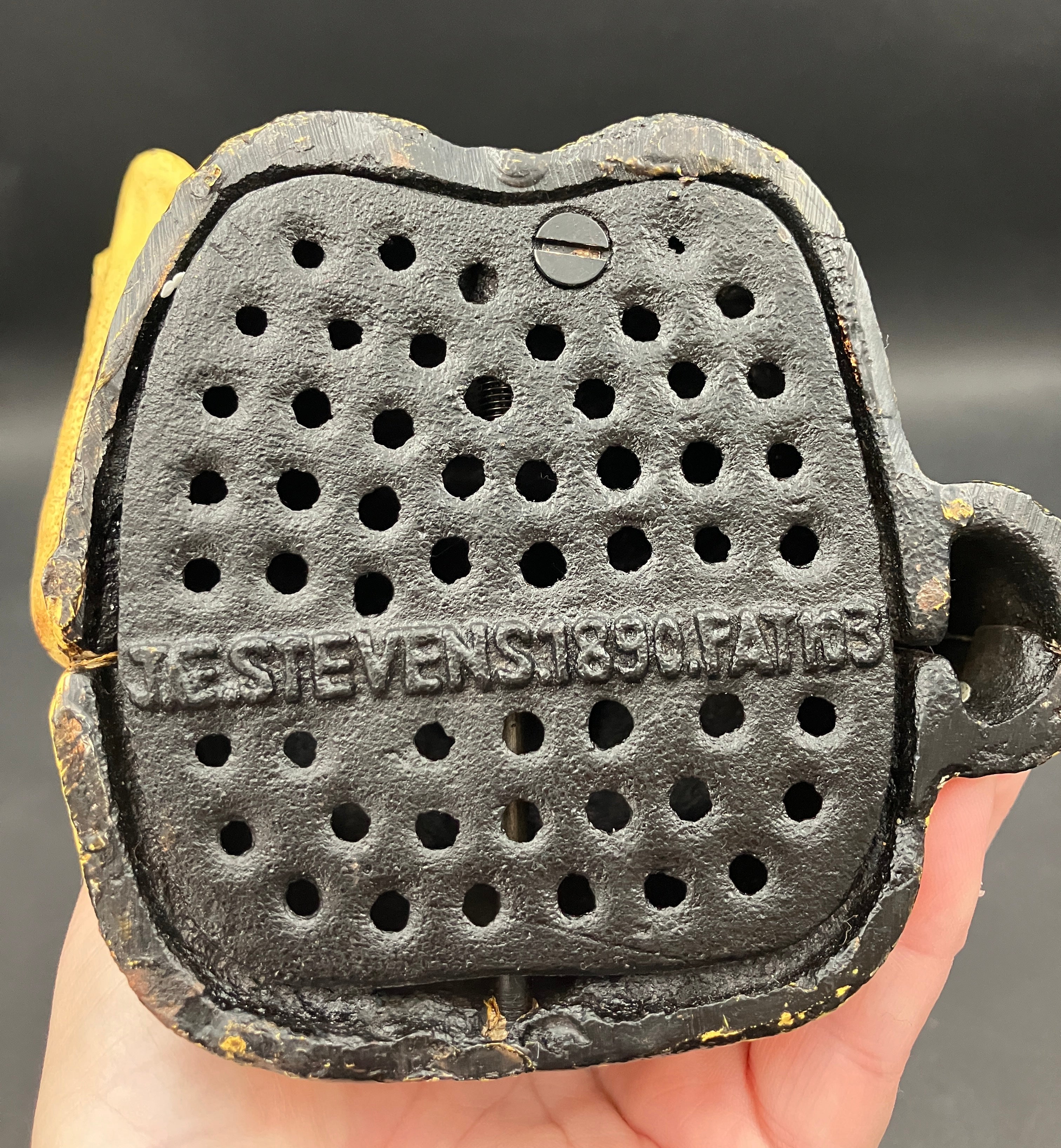 Antique "Dinah" Cast Iron Mechanical Coin Bank Working - J E Steven’s 1890