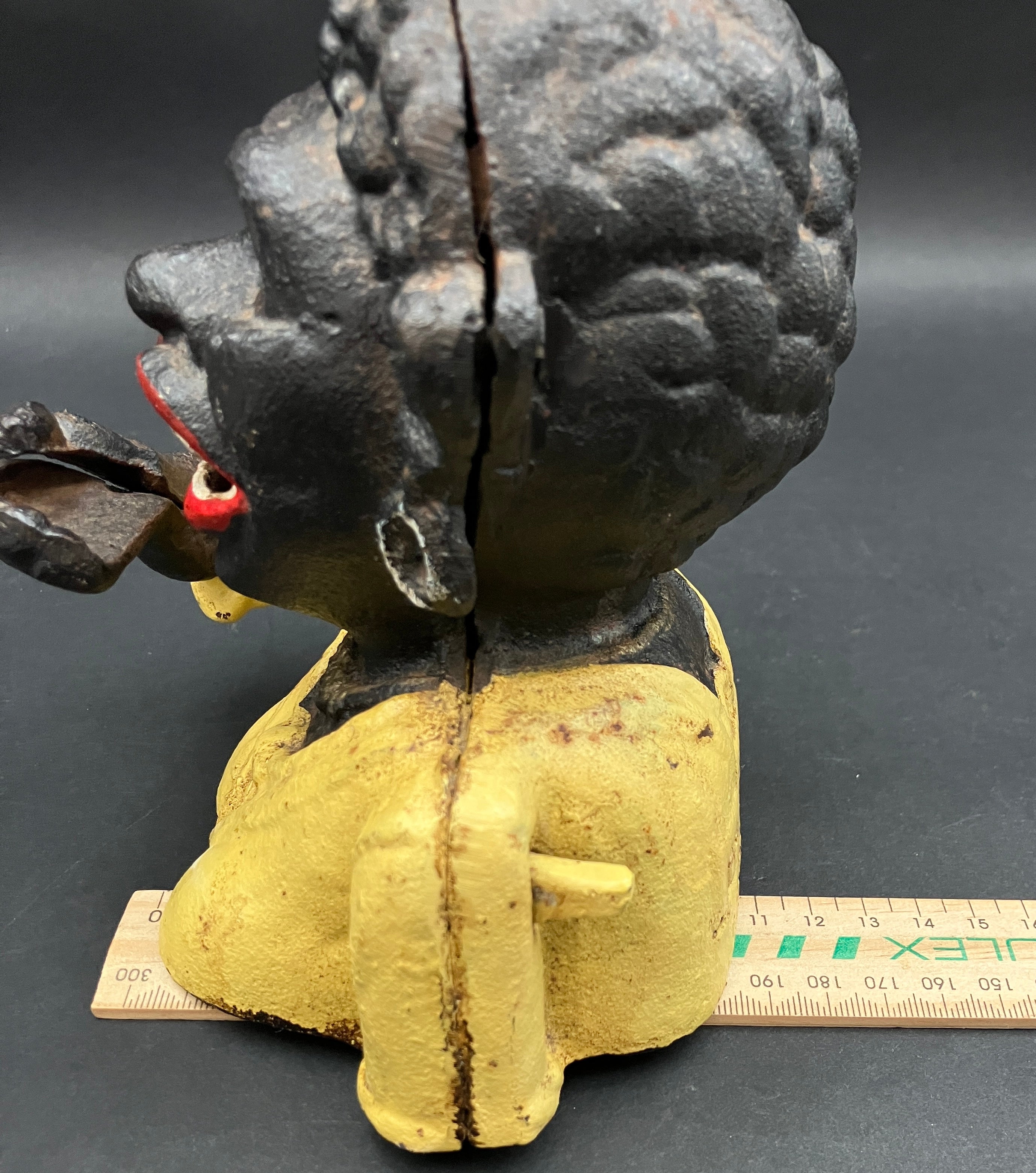 Antique "Dinah" Cast Iron Mechanical Coin Bank Working - J E Steven’s 1890
